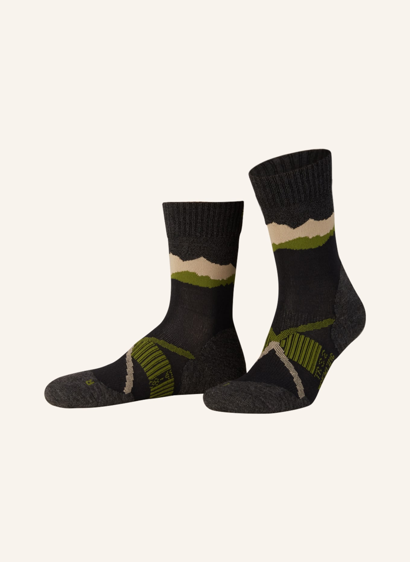 P.A.C. Trekking socks PAC TR 3.2, Color: BLACK/ DARK GRAY/ OLIVE (Image 1)