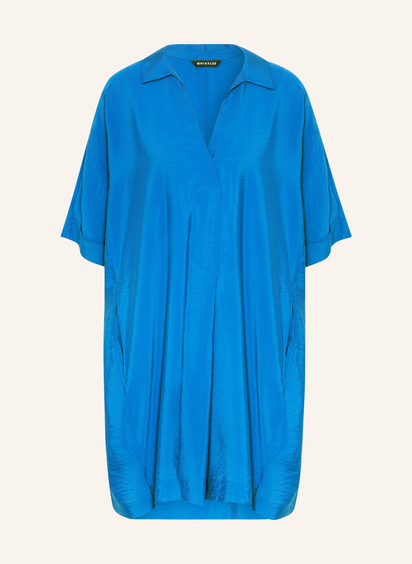 WHISTLES Satin dress MELANIE, Color: BLUE (Image 1)