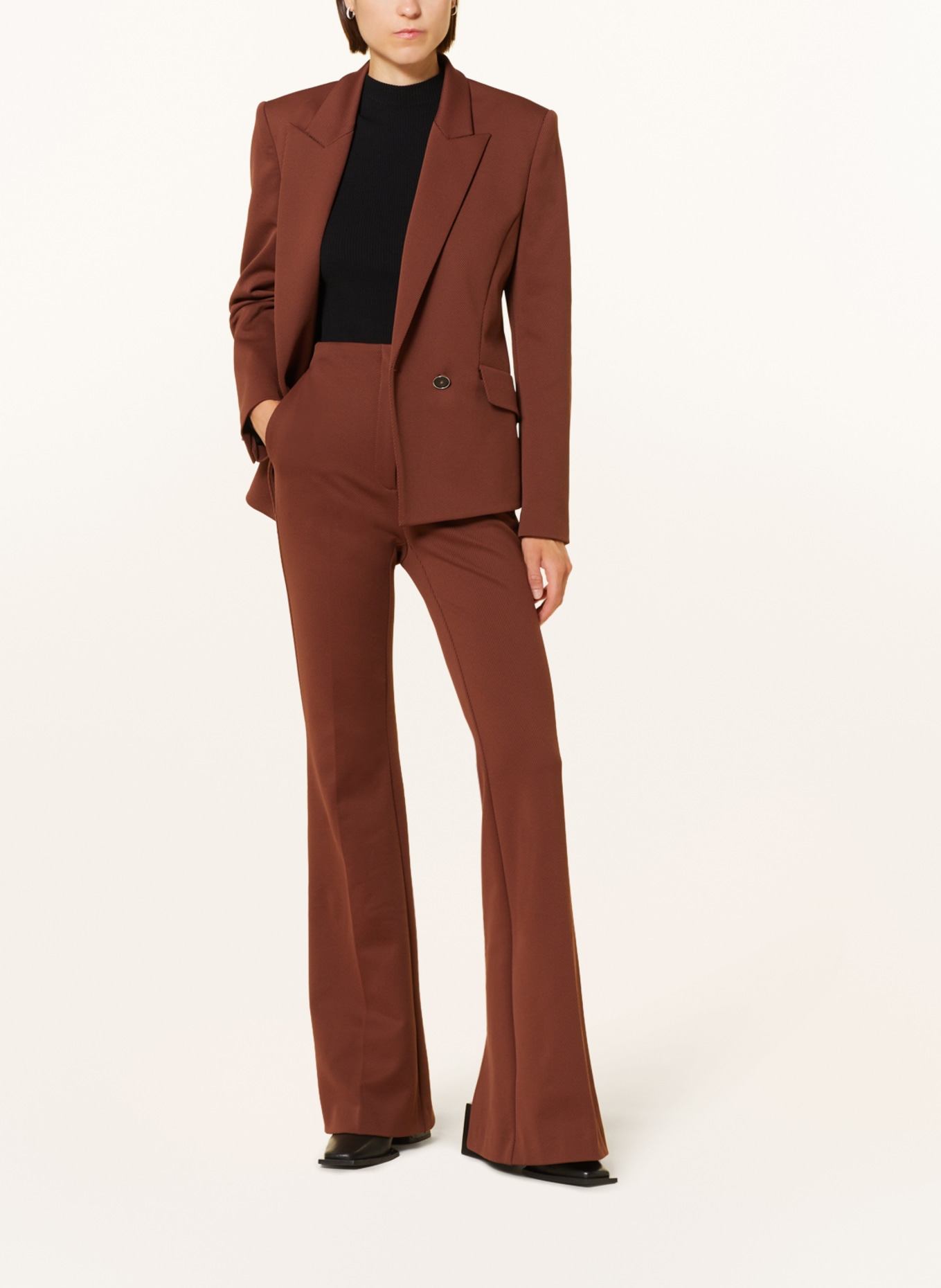 BOSS Bootcut trousers TELESSA, Color: BROWN (Image 2)