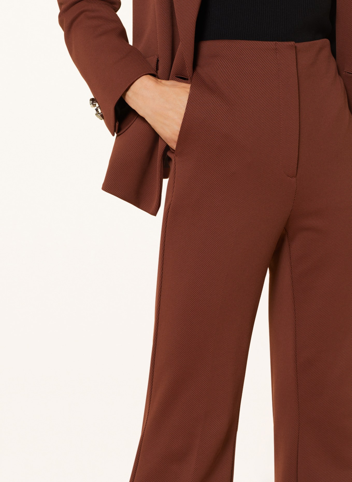 BOSS Bootcut trousers TELESSA, Color: BROWN (Image 5)