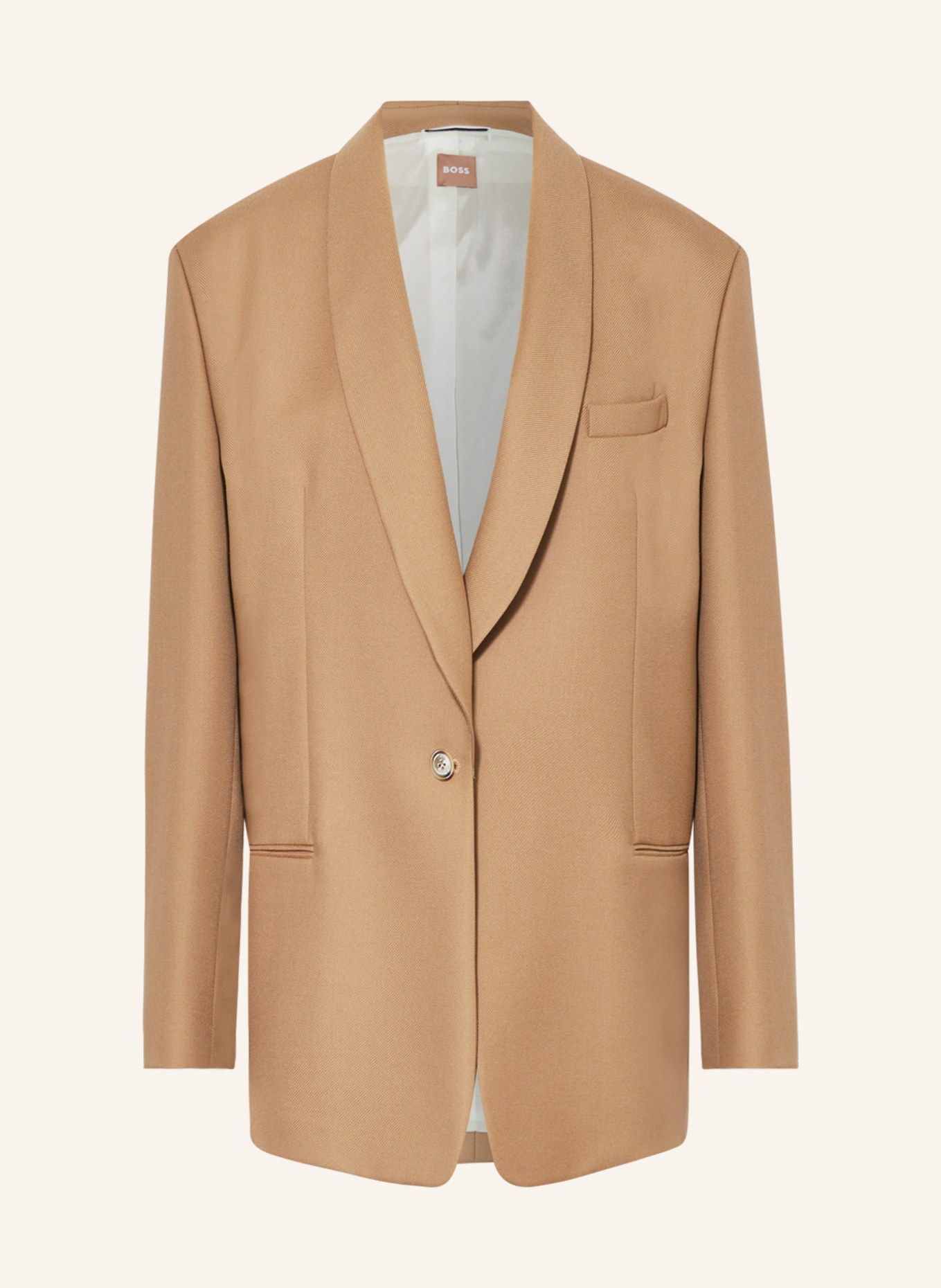 BOSS Oversized blazer JIGAGO, Color: LIGHT BROWN (Image 1)