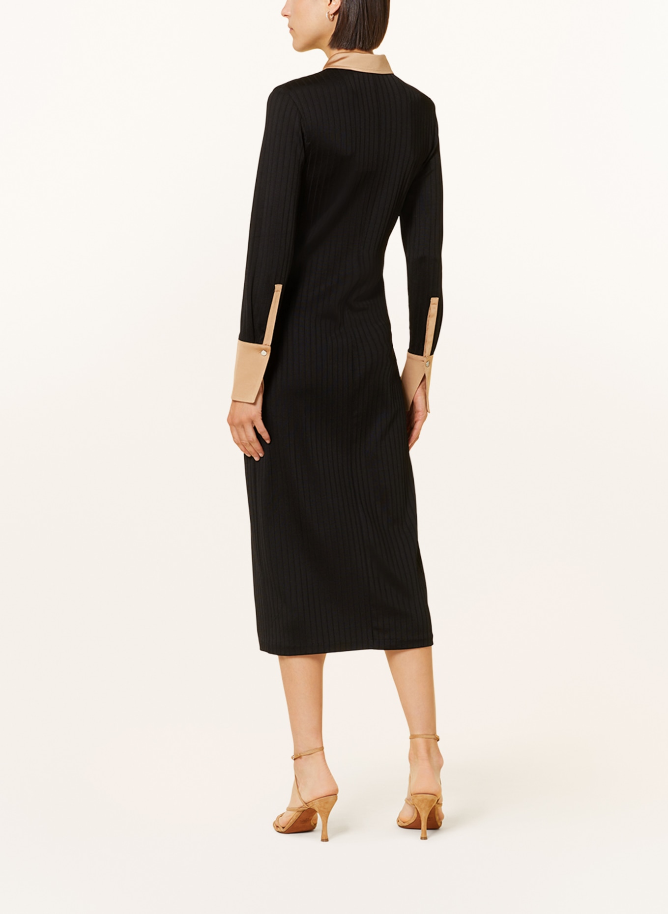 BOSS Shirt dress ELANTA, Color: BLACK/ LIGHT BROWN (Image 3)