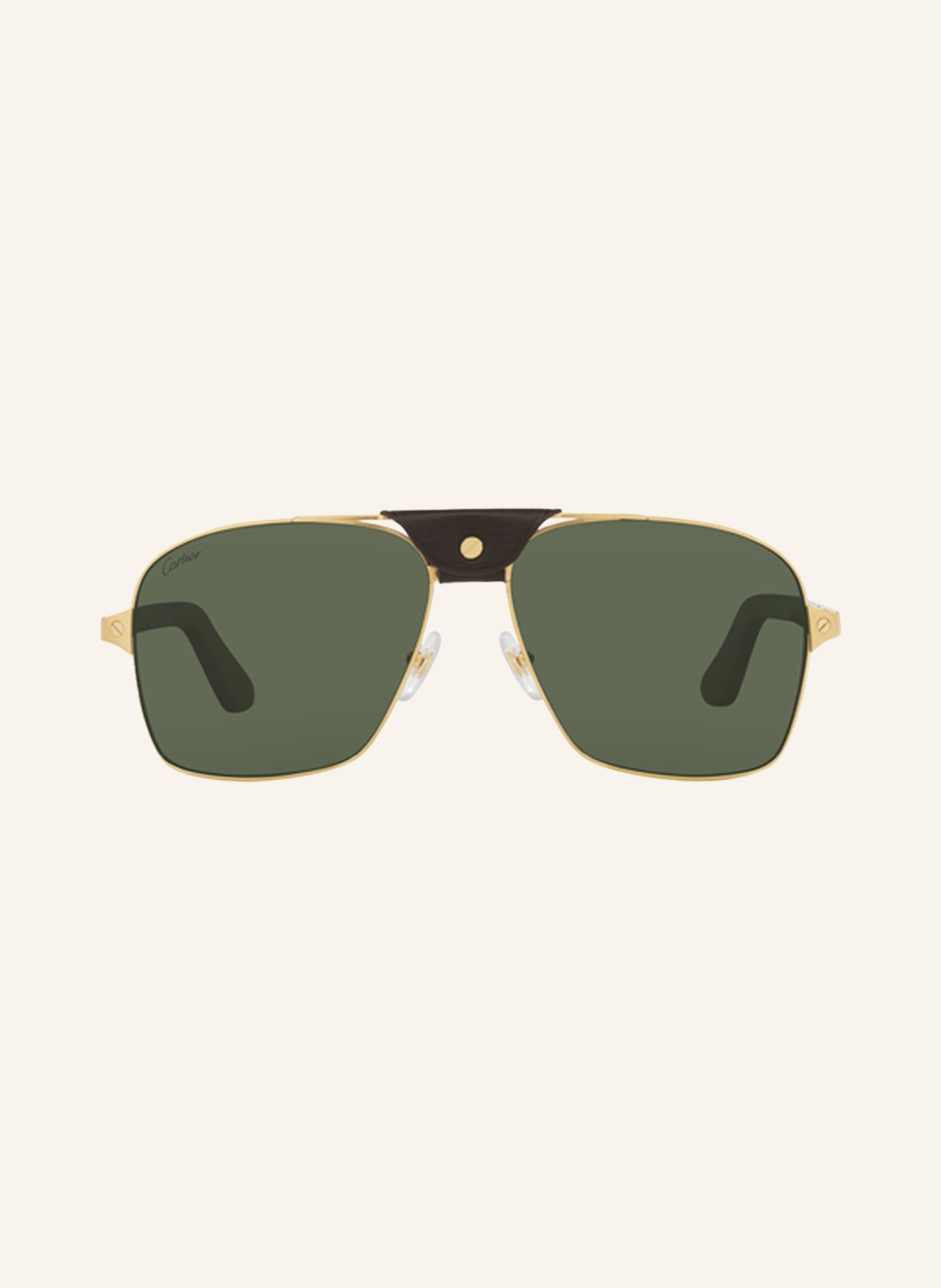 Cartier Sunglasses CT0389S, Color: 2300J1 - GOLD/GREEN (Image 2)