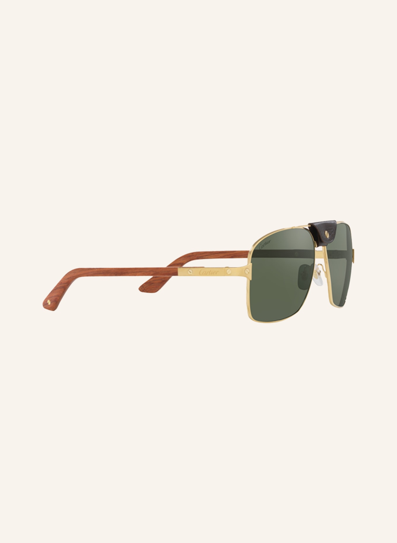 Cartier Sunglasses CT0389S, Color: 2300J1 - GOLD/GREEN (Image 3)