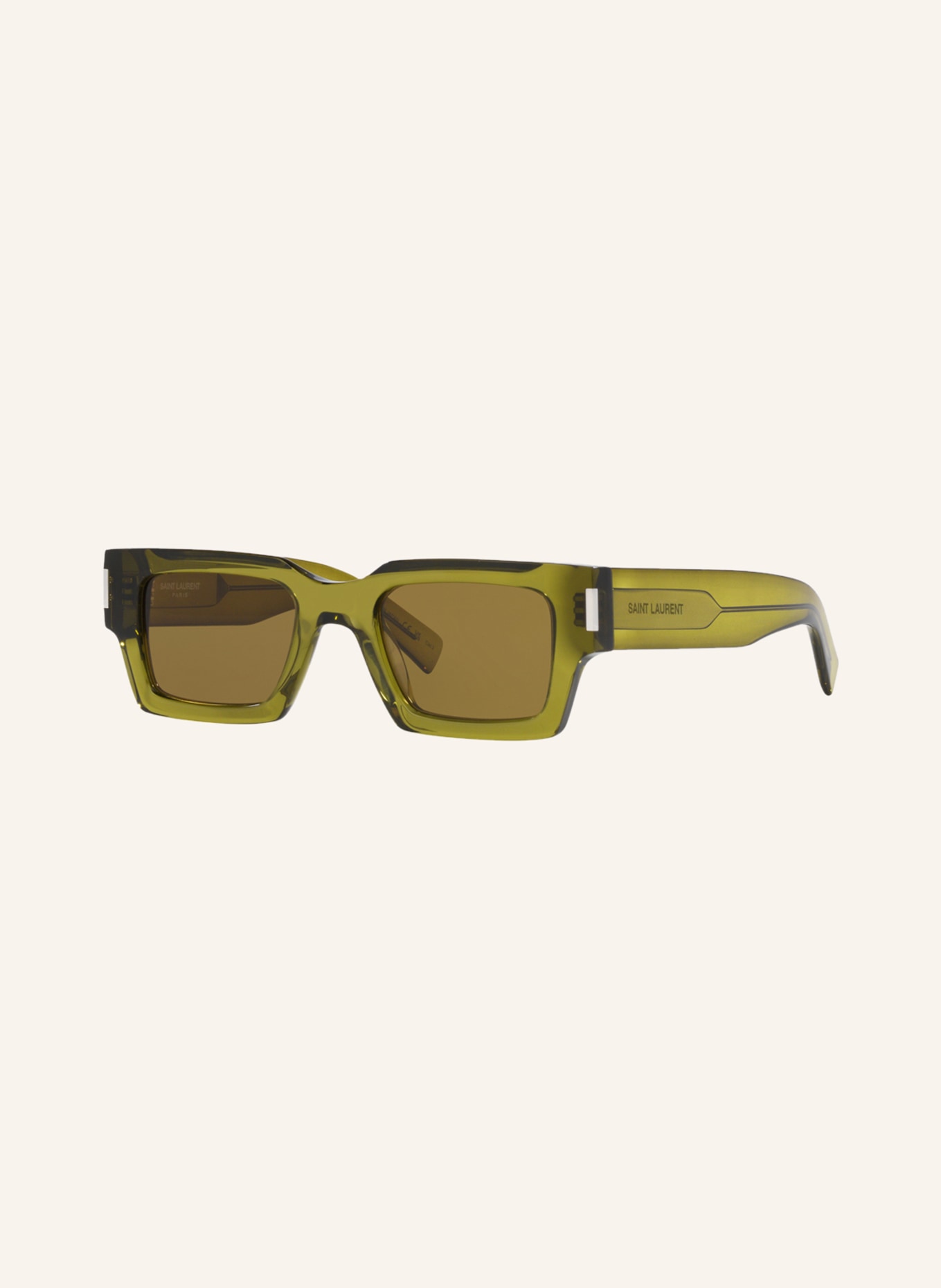 SAINT LAURENT Sunglasses SL572, Color: 2500D1 - OLIVE/ BROWN (Image 1)