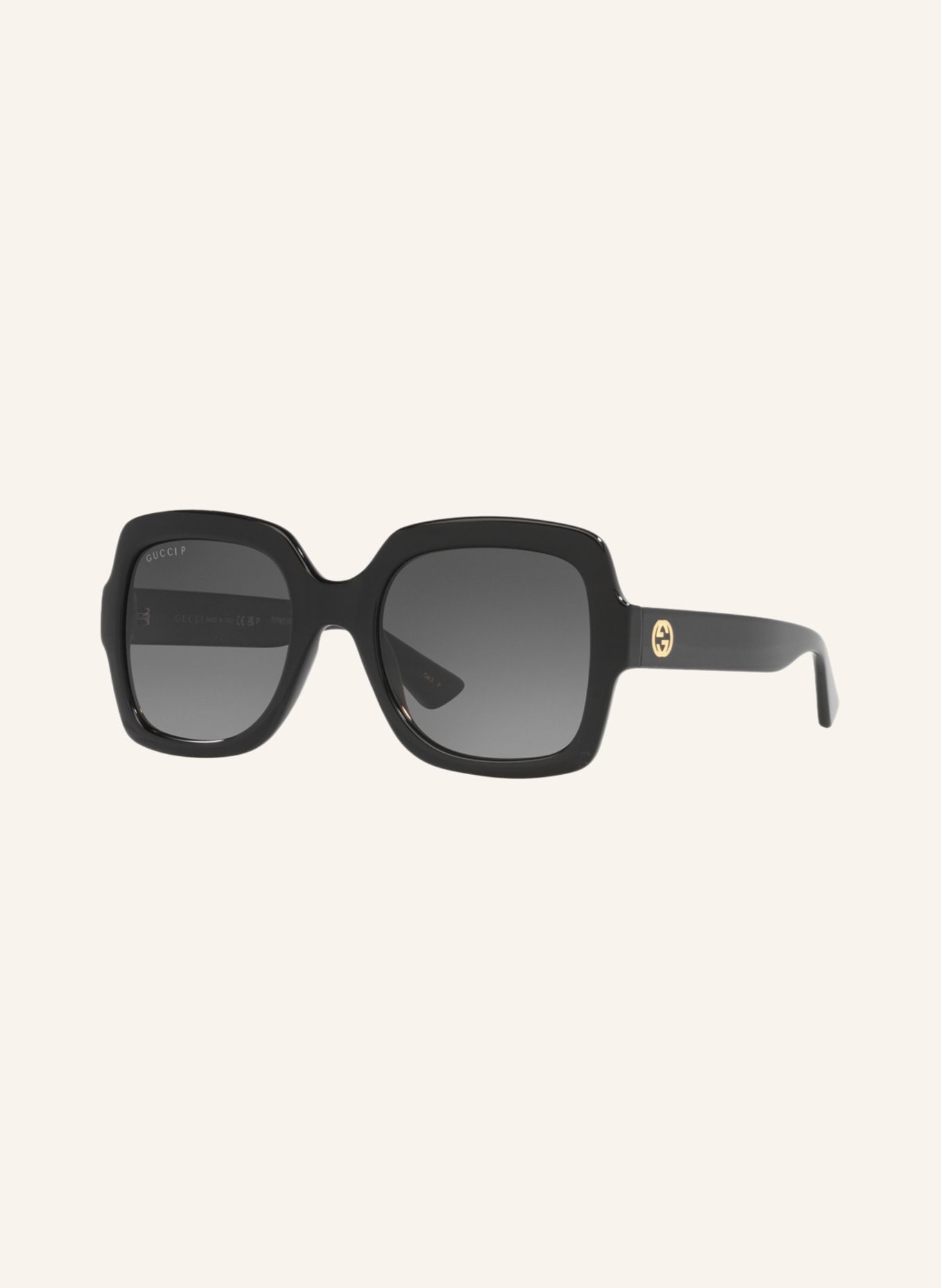 GUCCI Sunglasses GG1337S, Color: 1100L1 - BLACK /BLACK POLARIZED (Image 1)