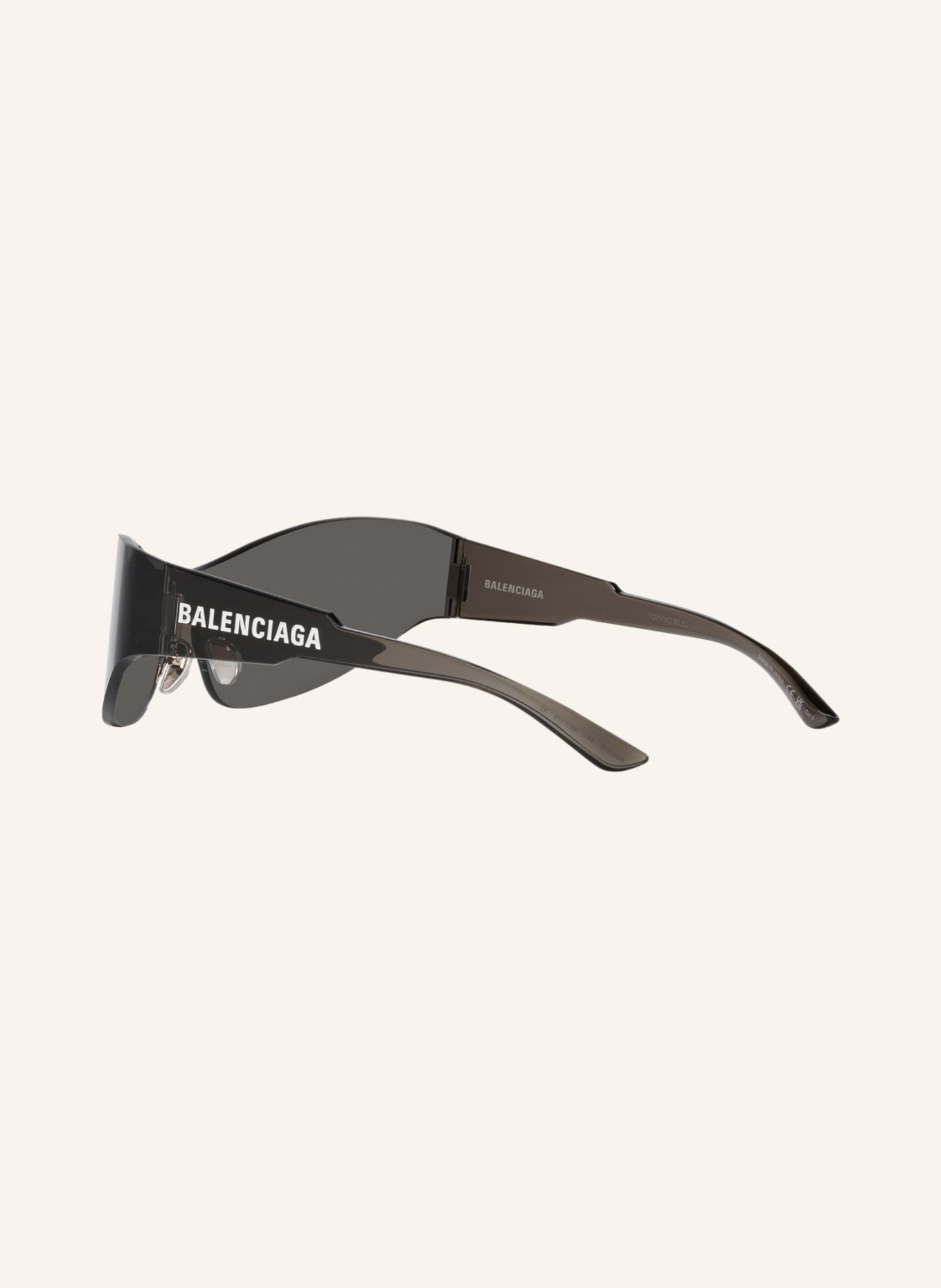 BALENCIAGA Sunglasses BB0257S, Color: 2600L1 - GRAY/ GRAY (Image 4)