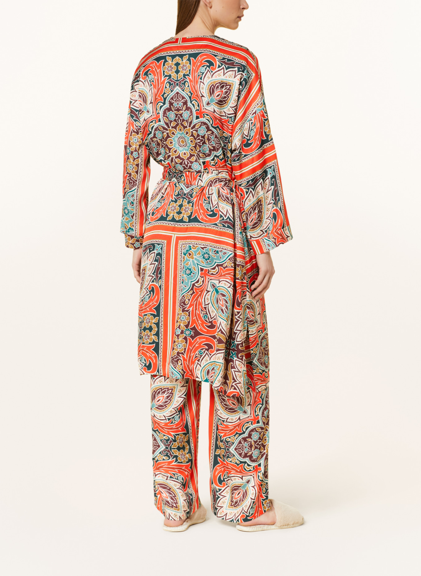 mey Kimono damskie SCARLET, Kolor: CIEMNOZIELONY/ POMARAŃCZOWY/ CIEMNOŻÓŁTY (Obrazek 3)