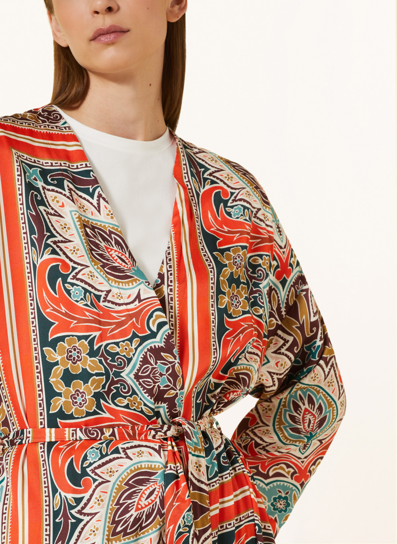 mey Damen-Kimono SCARLET, Farbe: DUNKELGRÜN/ ORANGE/ DUNKELGELB (Bild 4)