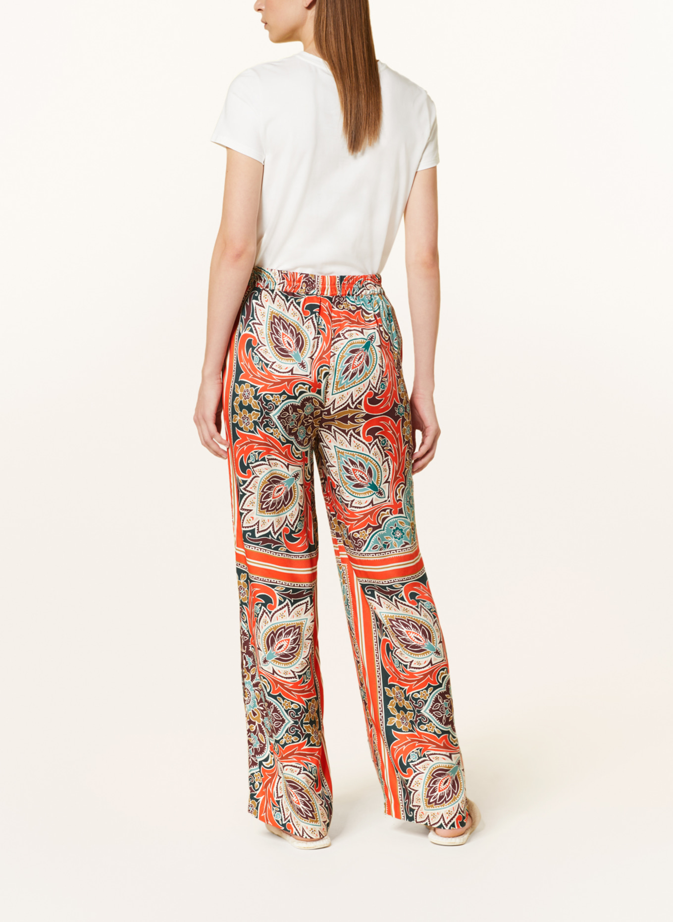 mey Spodnie od piżamy z kolekcji SCARLET, Kolor: BIAŁY/ POMARAŃCZOWY/ TURKUSOWY (Obrazek 3)