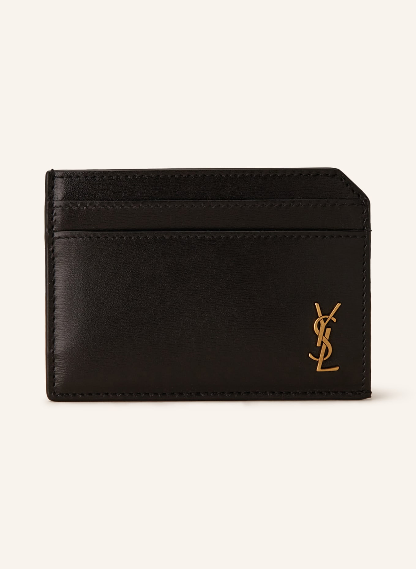 SAINT LAURENT Kartenetui, Farbe: SCHWARZ/ GOLD (Bild 1)