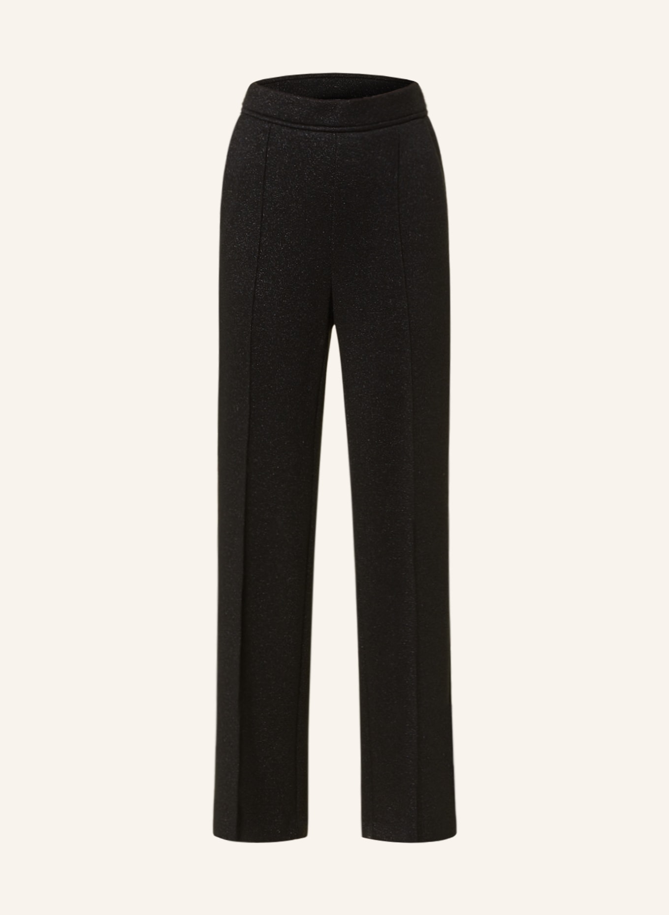 CAMBIO Wide leg trousers AVA with glitter thread, Color: BLACK (Image 1)