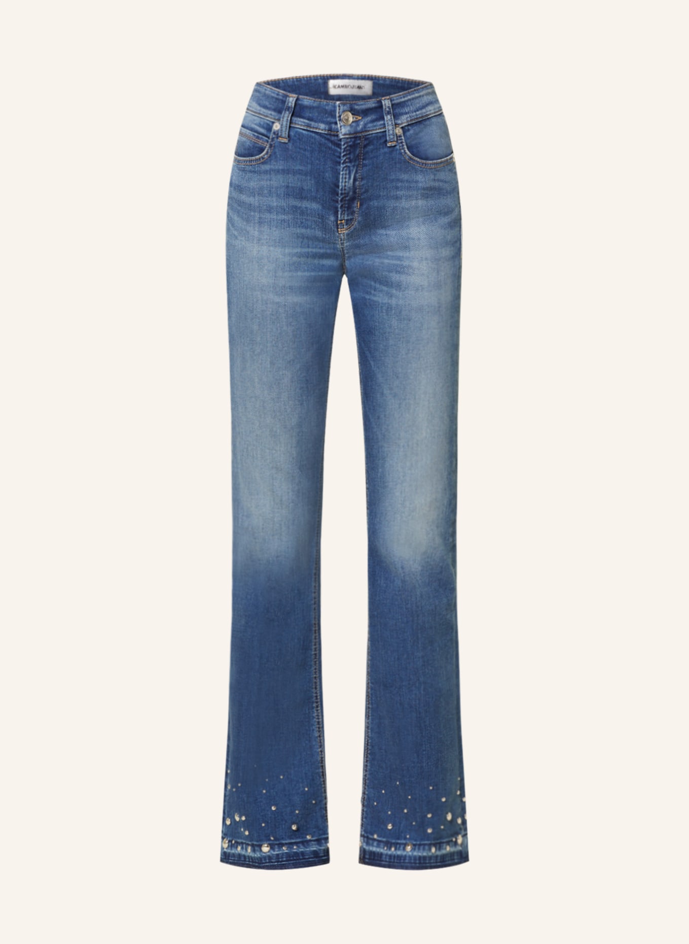 CAMBIO Flared jeans PARIS with rivets, Color: 5138 mid used contrast open he (Image 1)