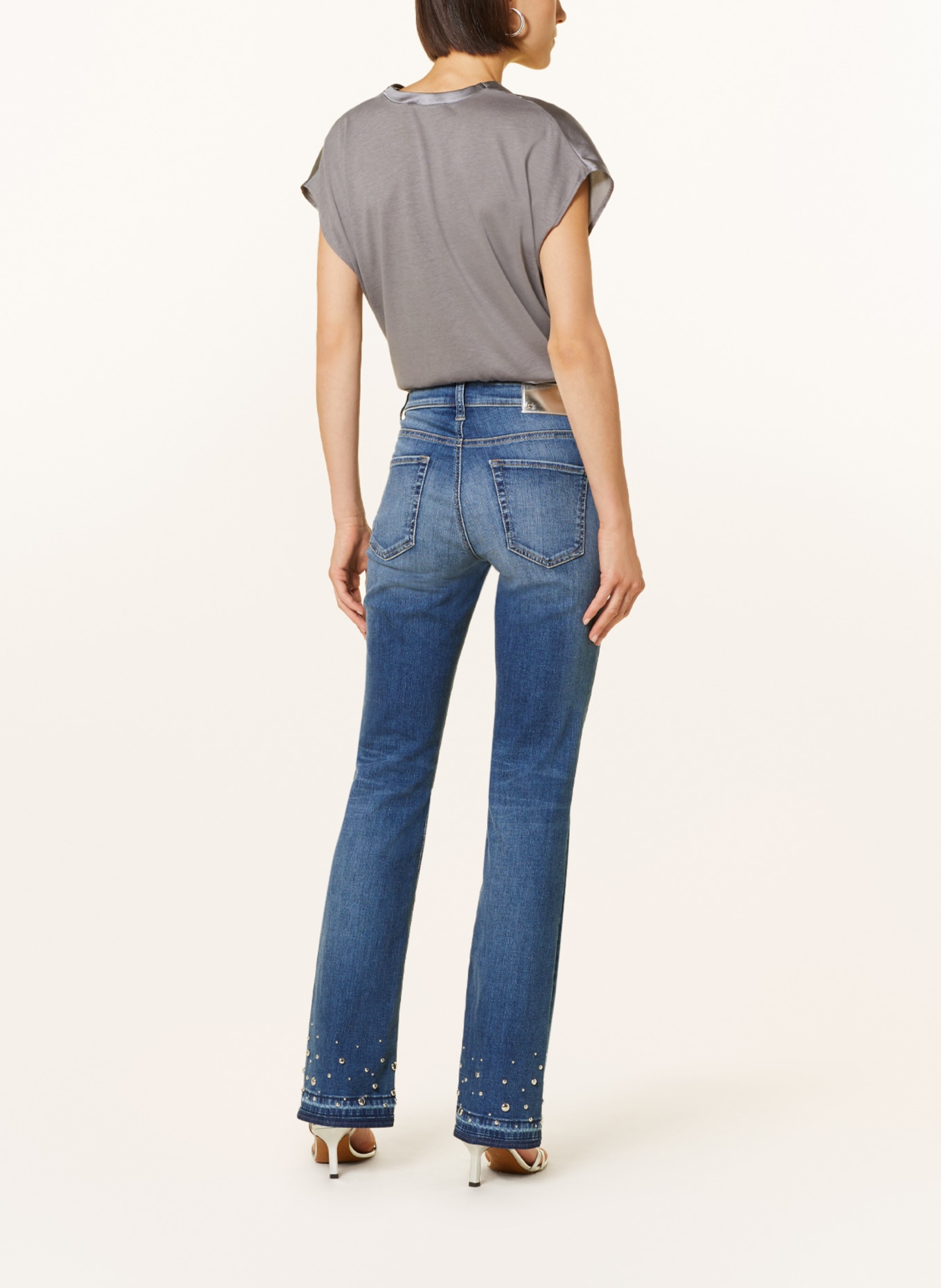CAMBIO Flared jeans PARIS with rivets, Color: 5138 mid used contrast open he (Image 3)