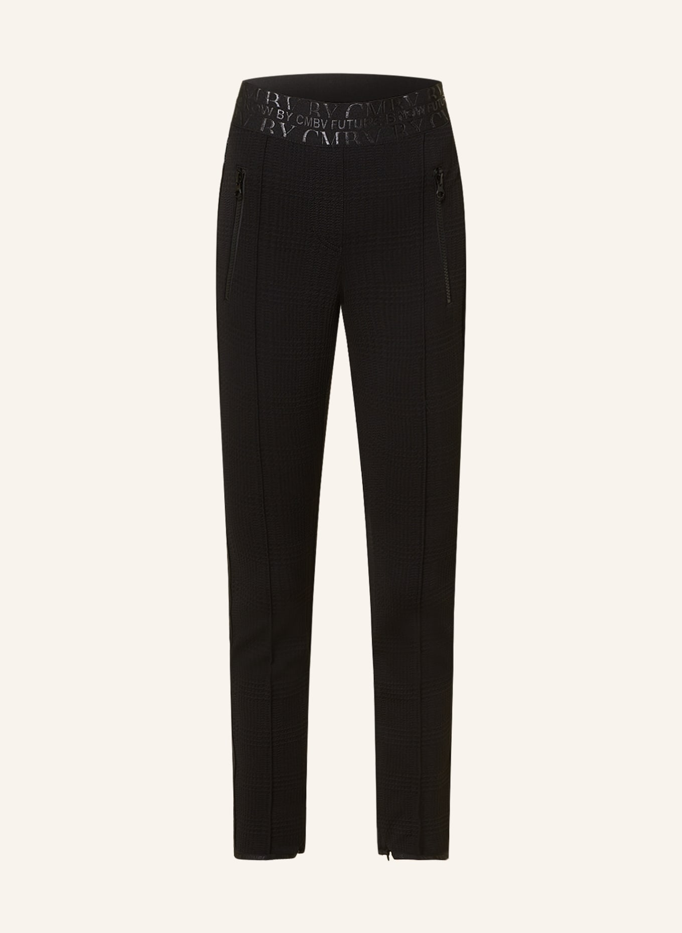 CAMBIO Trousers RANEE with tuxedo stripes, Color: BLACK (Image 1)
