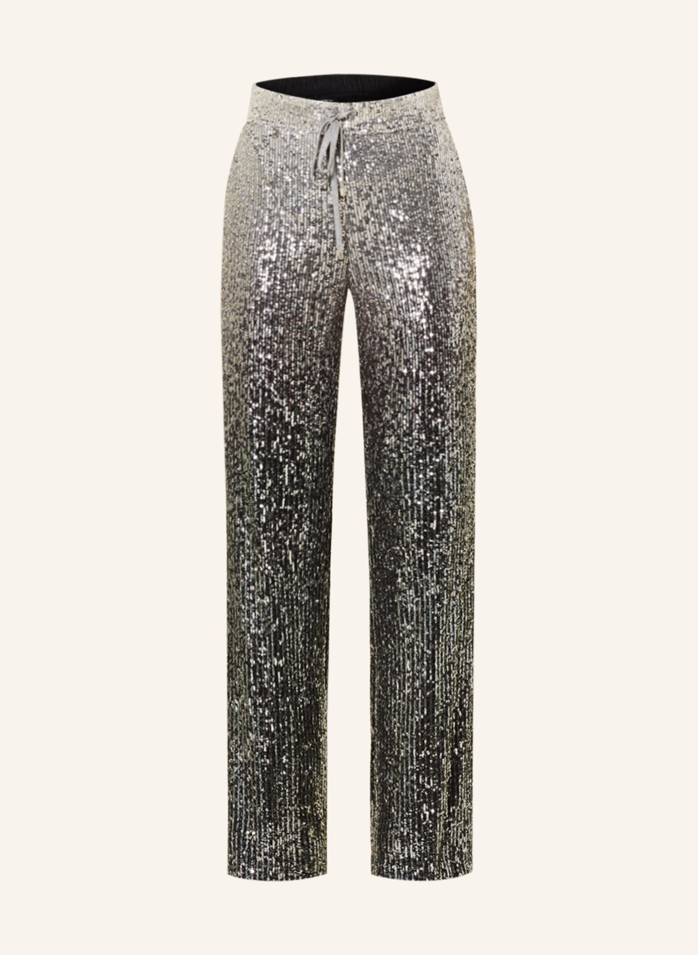 CAMBIO Trousers AVRIL with sequins, Color: GRAY/ BLACK/ SILVER (Image 1)