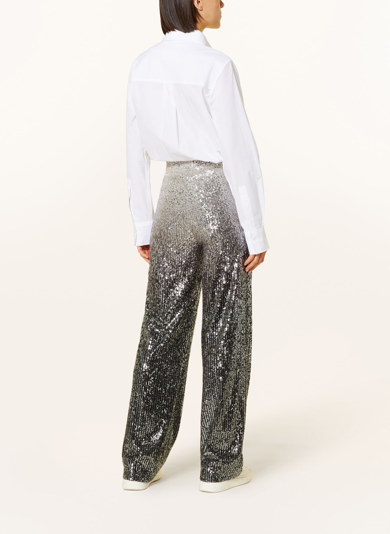 CAMBIO Trousers AVRIL with sequins, Color: GRAY/ BLACK/ SILVER (Image 3)
