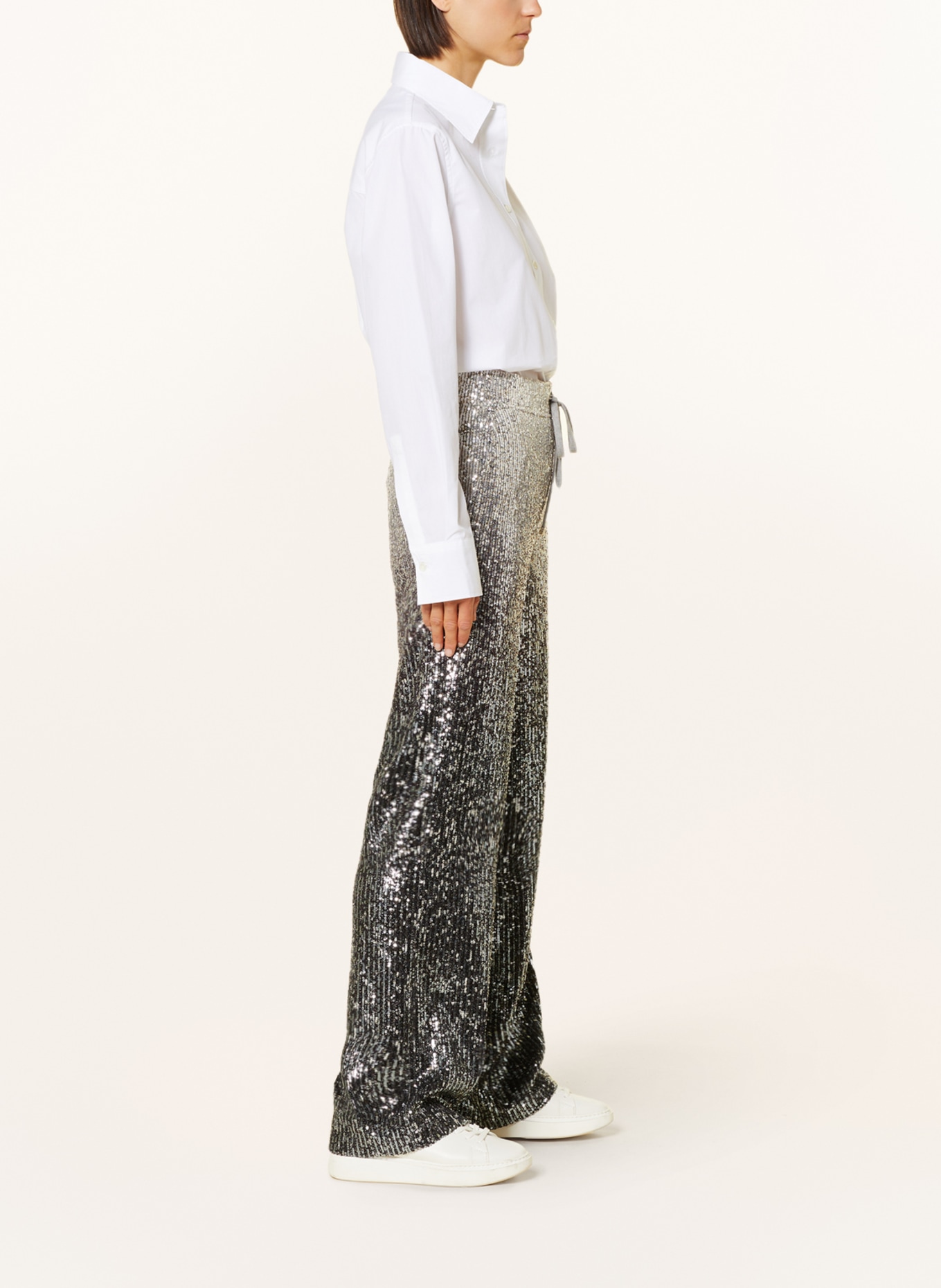 CAMBIO Trousers AVRIL with sequins, Color: GRAY/ BLACK/ SILVER (Image 4)