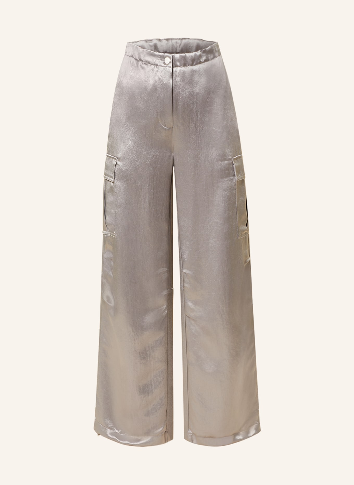 CAMBIO Cargo pants MORGAN in satin, Color: TAUPE (Image 1)