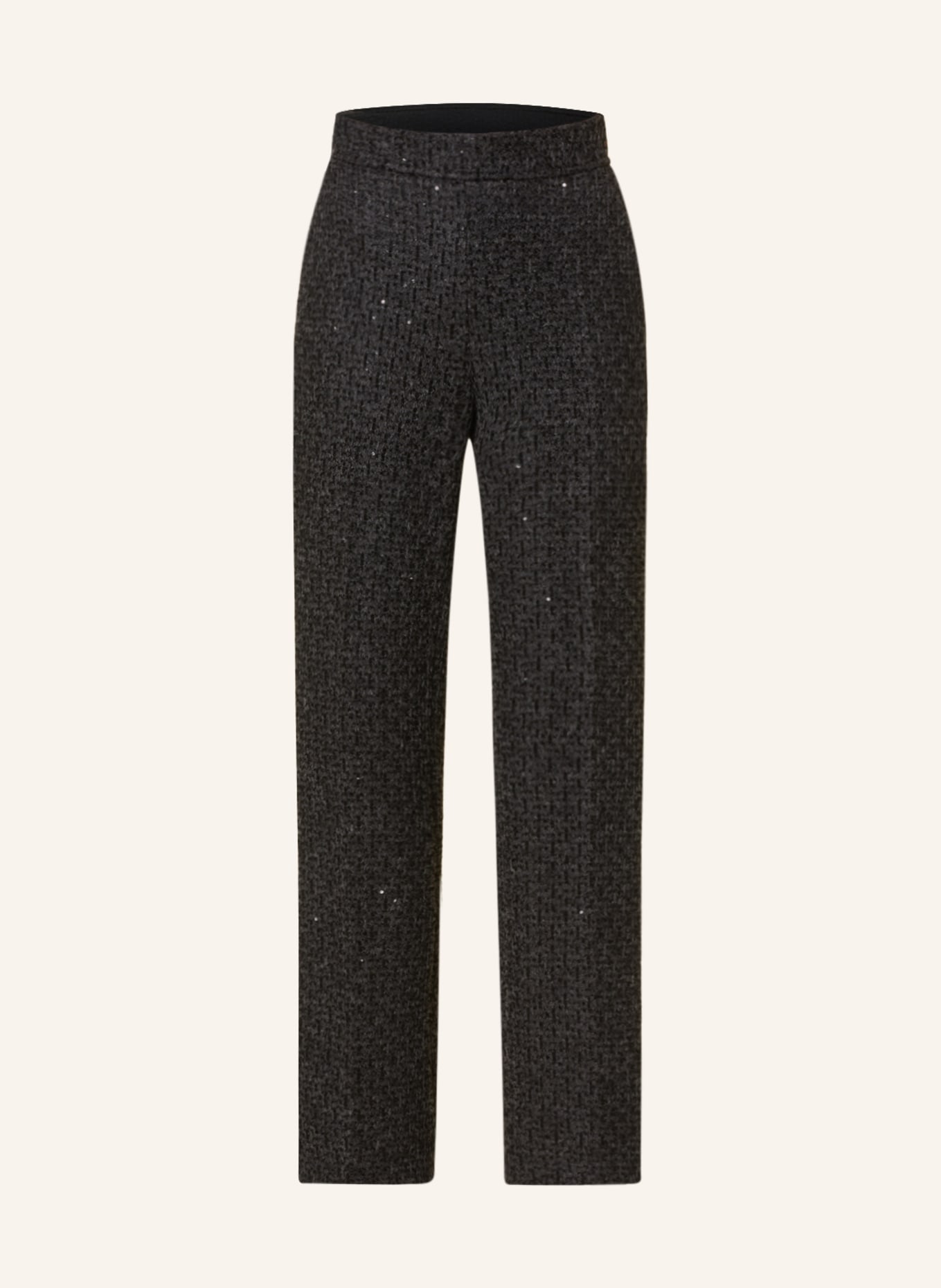 CAMBIO Tweed trousers AVA with sequins, Color: DARK GRAY/ BLACK (Image 1)