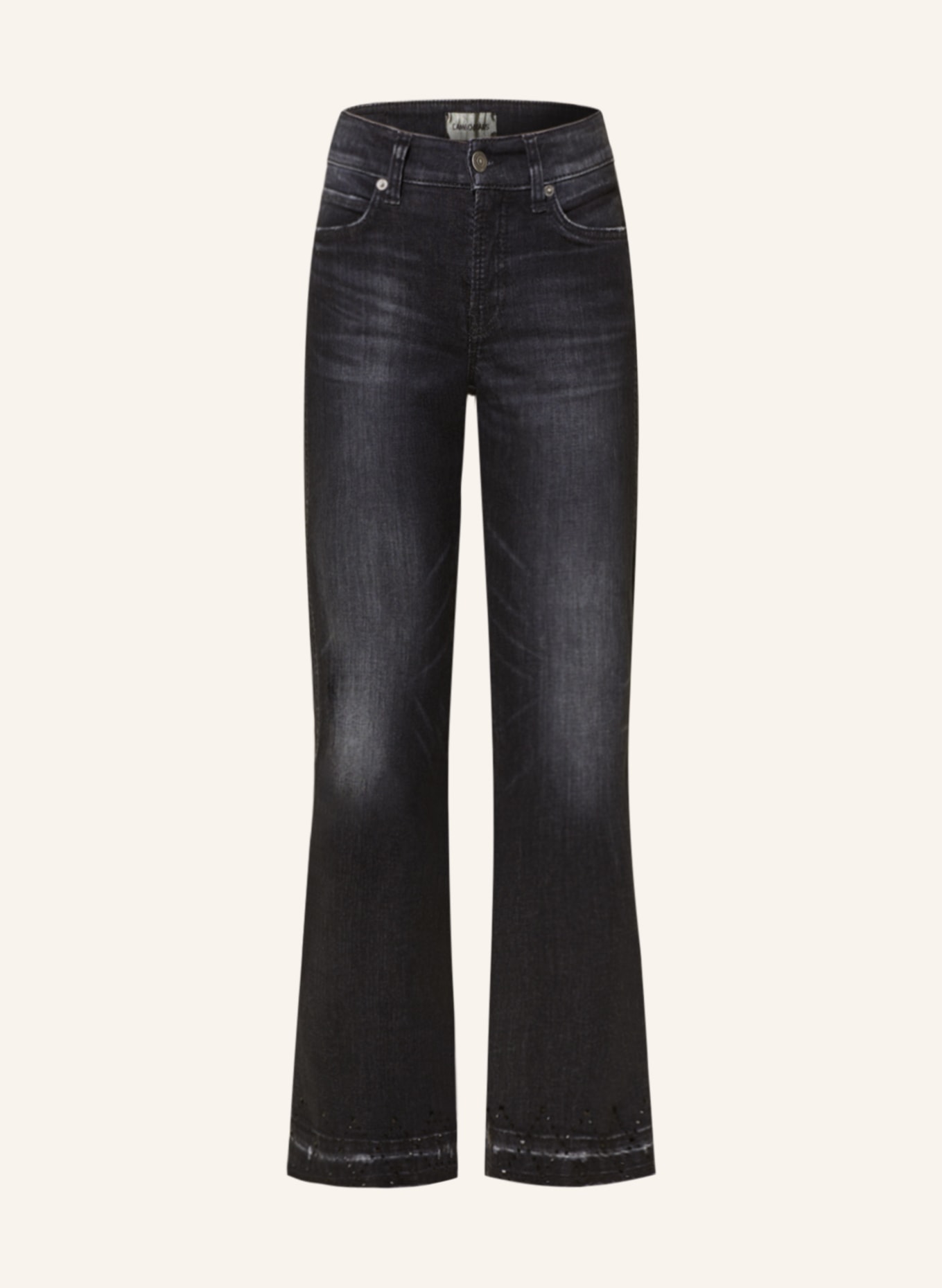 CAMBIO Bootcut jeans FRANCESCA with decorative gems, Color: 5227 contrast used open hem (Image 1)