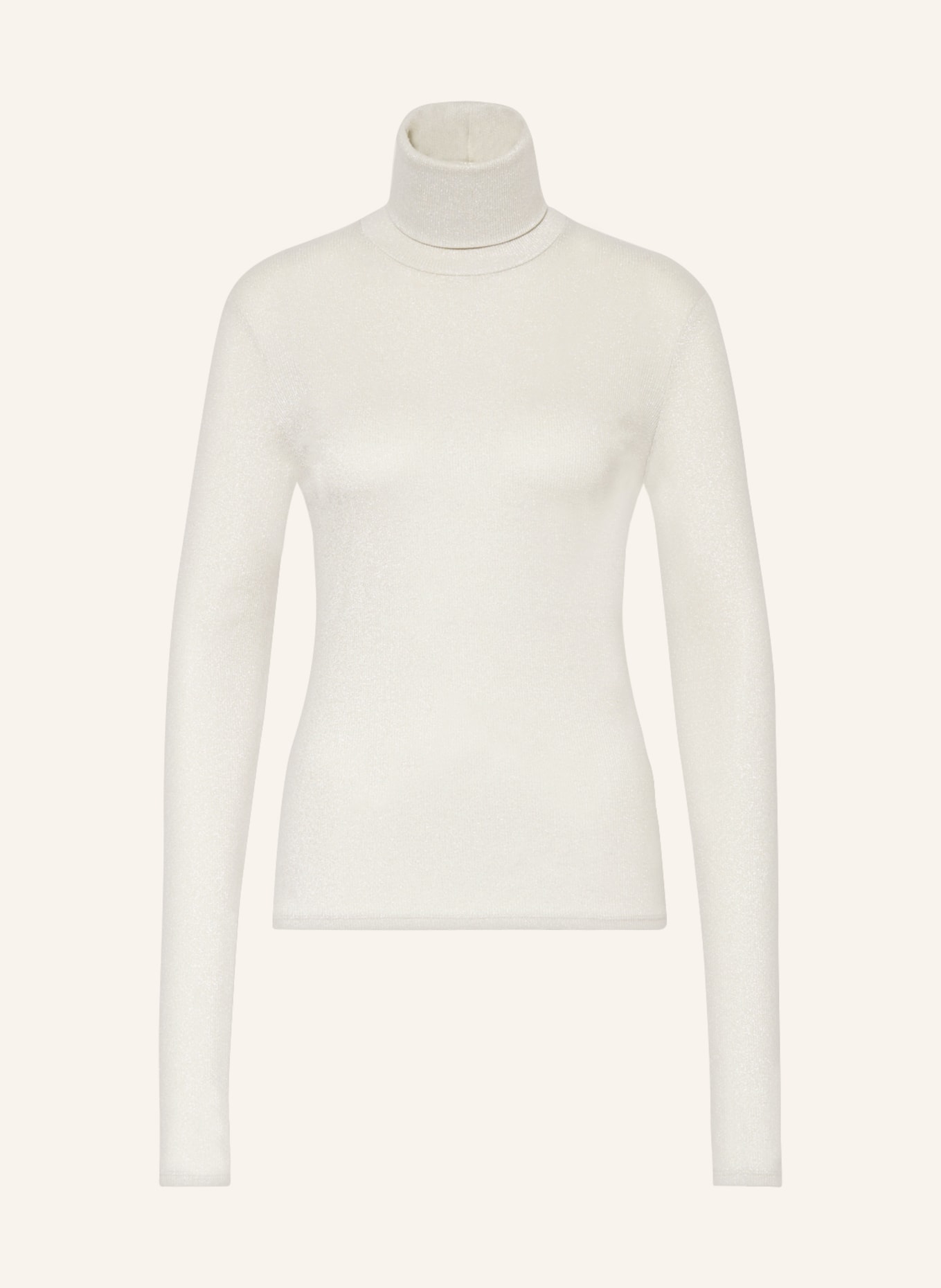 MAX & Co. Turtleneck shirt BAGNANTE with glitter thread, Color: LIGHT GRAY (Image 1)