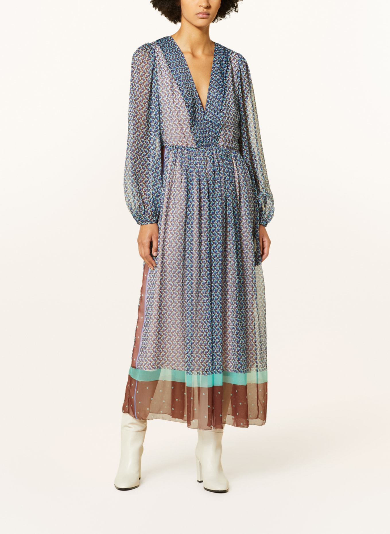 MAX & Co. Dress TERUEL, Color: DARK BLUE/ BROWN/ MINT (Image 2)