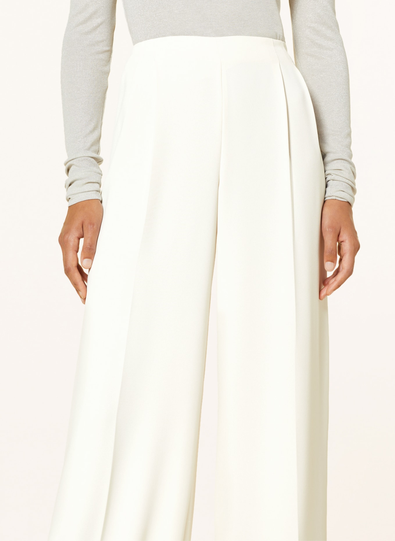 MAX & Co. Wide leg trousers DAMINA, Color: ECRU (Image 5)