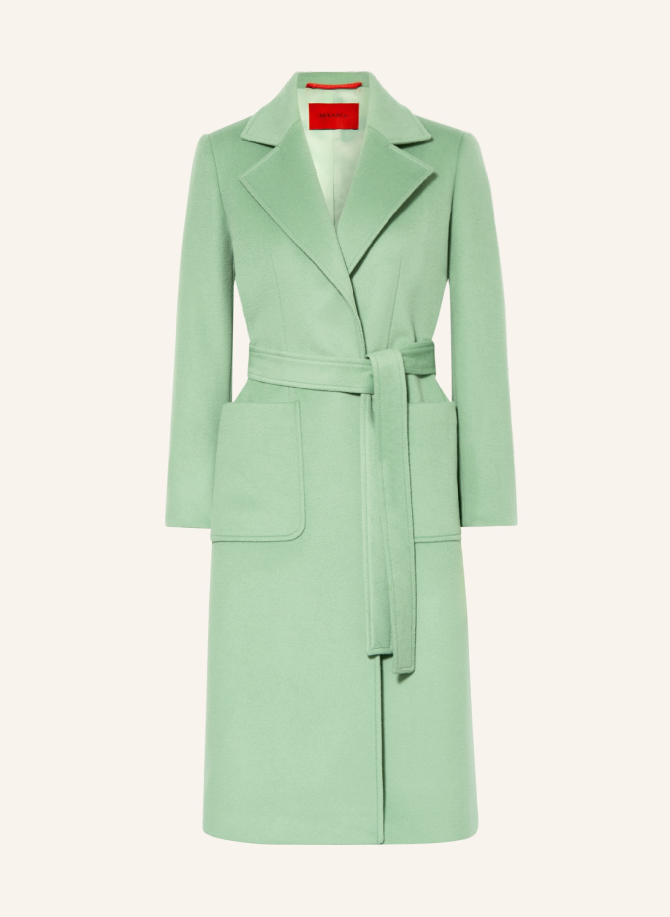 MAX & Co. Wool coat RUNAWAY, Color: LIGHT GREEN (Image 1)