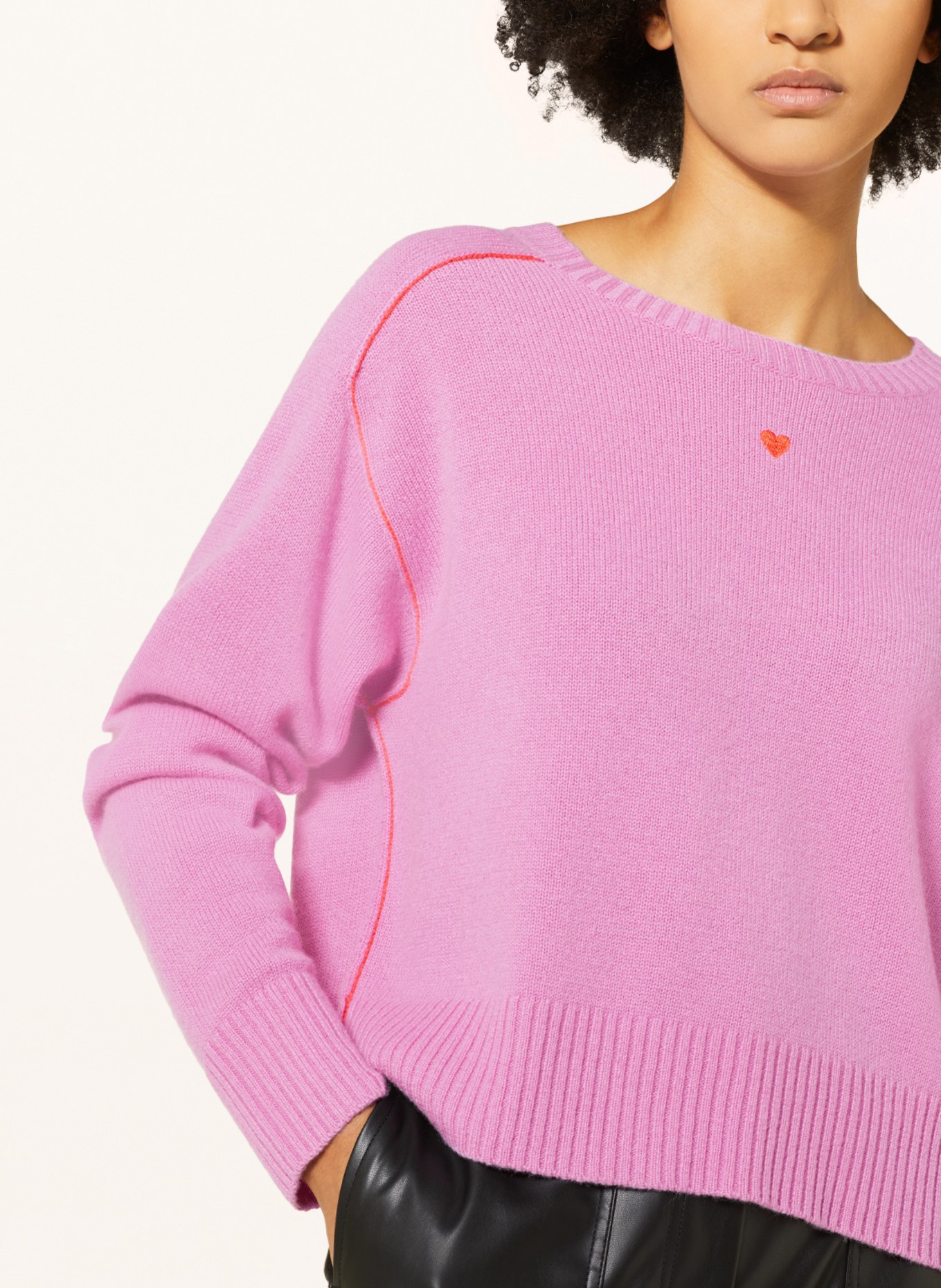 MAX & Co. Oversized-Pullover PARK aus Cashmere, Farbe: ROSA (Bild 4)