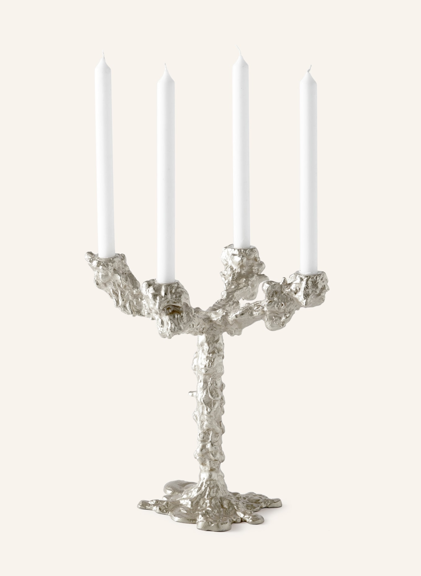 POLSPOTTEN Kerzenhalter DRIP: SILBER