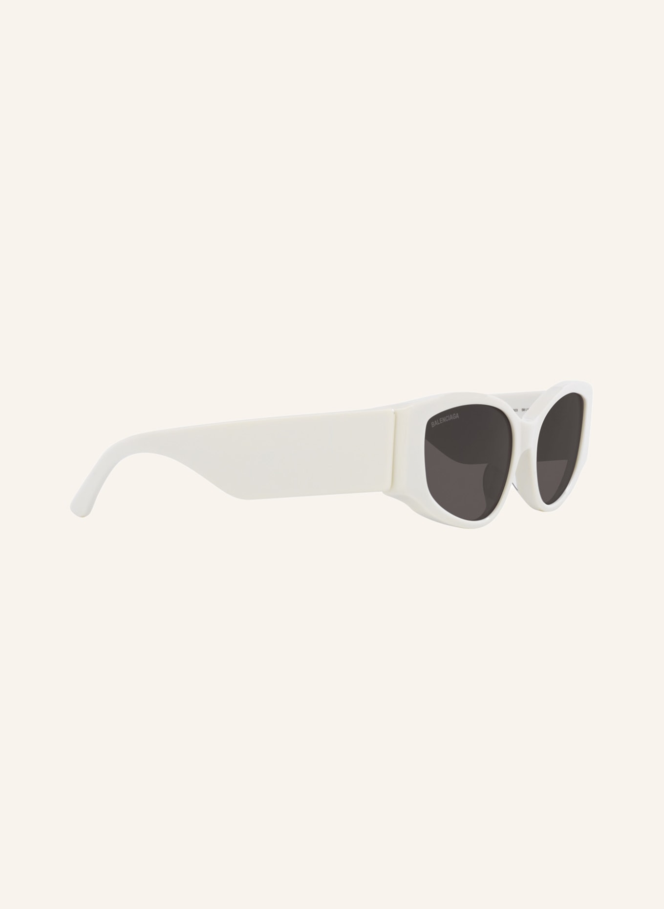 BALENCIAGA Sunglasses BB0258S, Color: 4800L1 - WHITE/ DARK GRAY (Image 3)