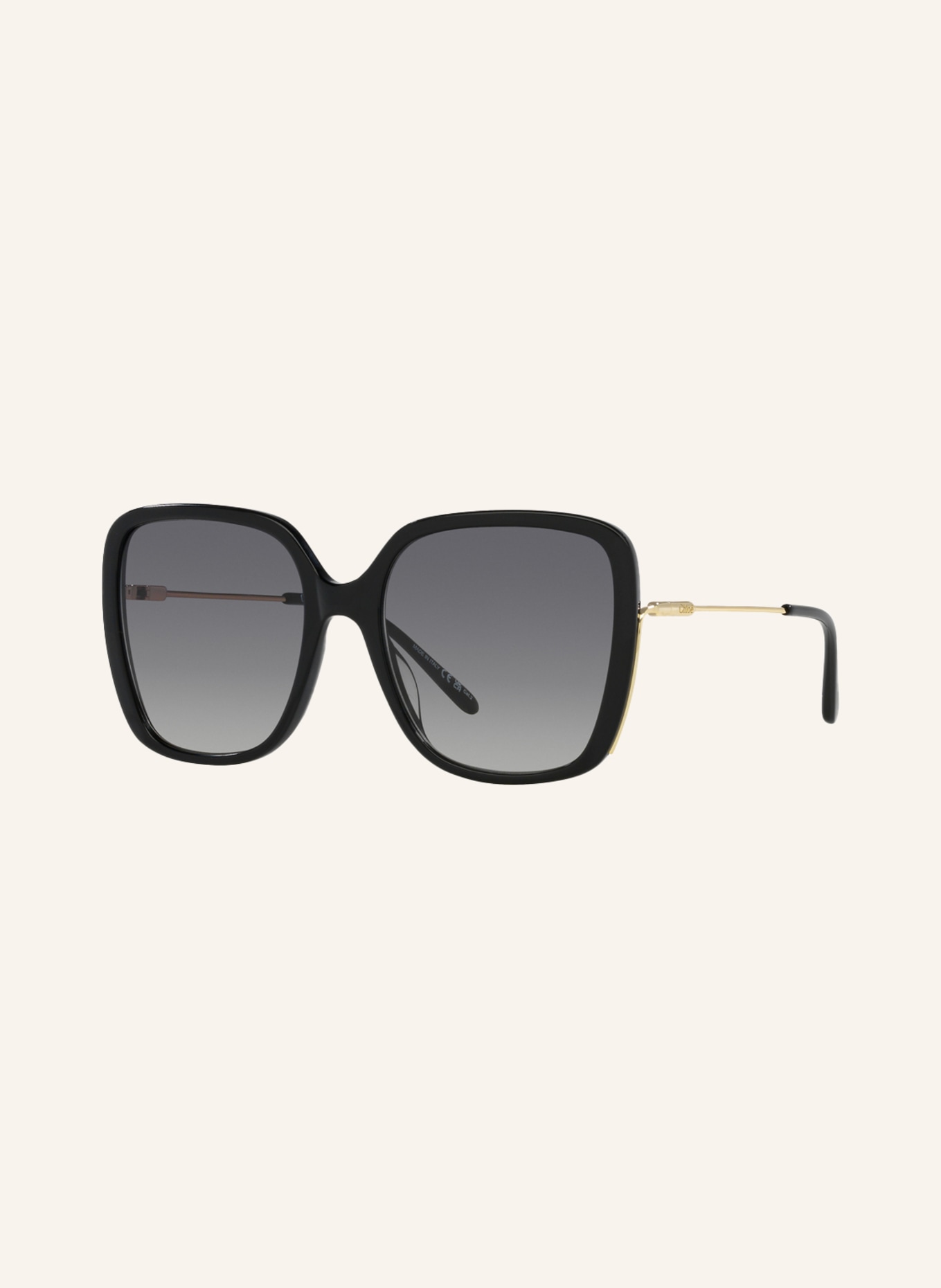 Chloé Sunglasses CH0173S, Color: 1100L1 - BLACK/ GRAY GRADIENT (Image 1)