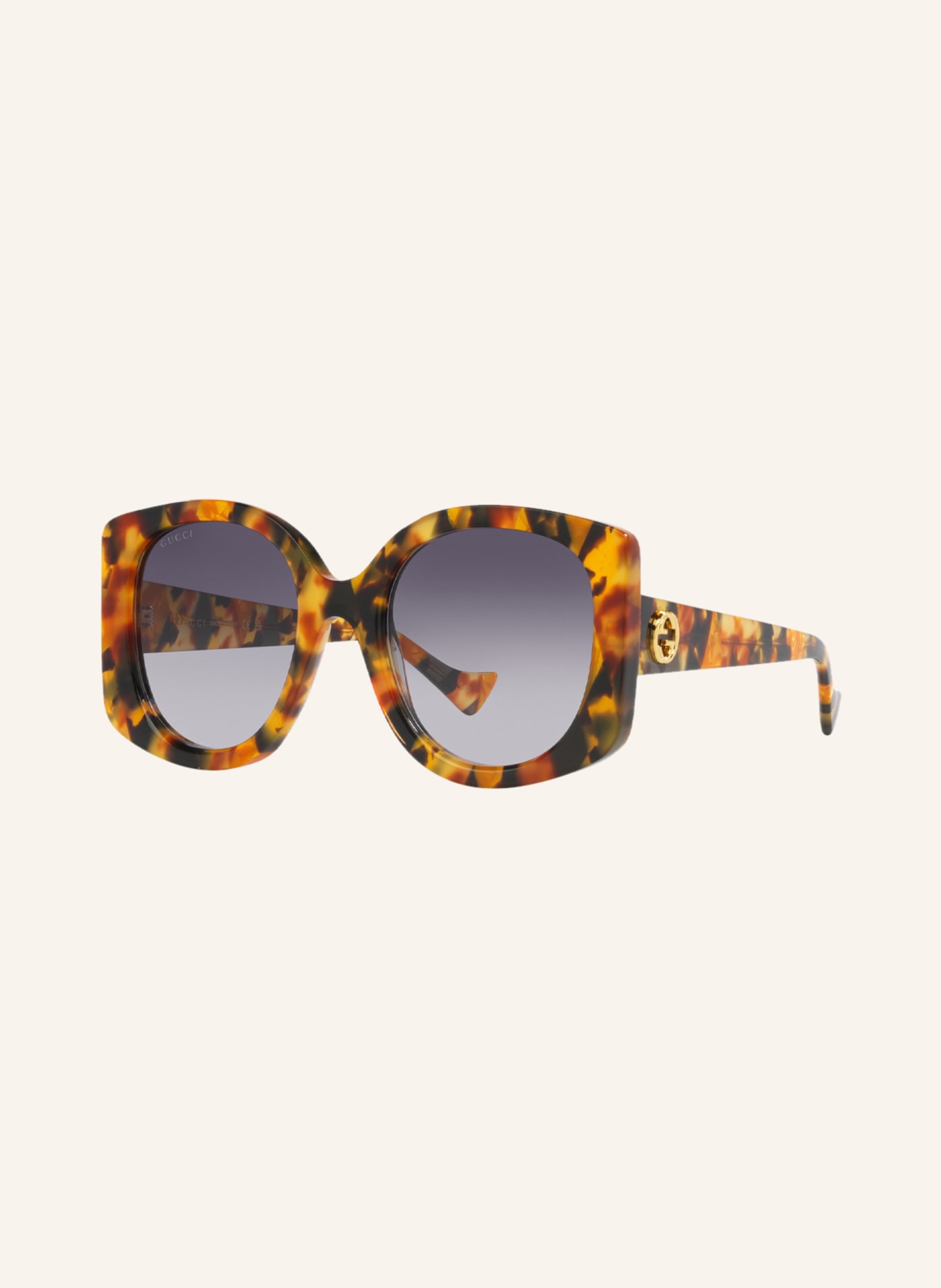 GUCCI Sunglasses GG1257S, Color: 4580J1 - HAVANA/ GRAY GRADIENT (Image 1)
