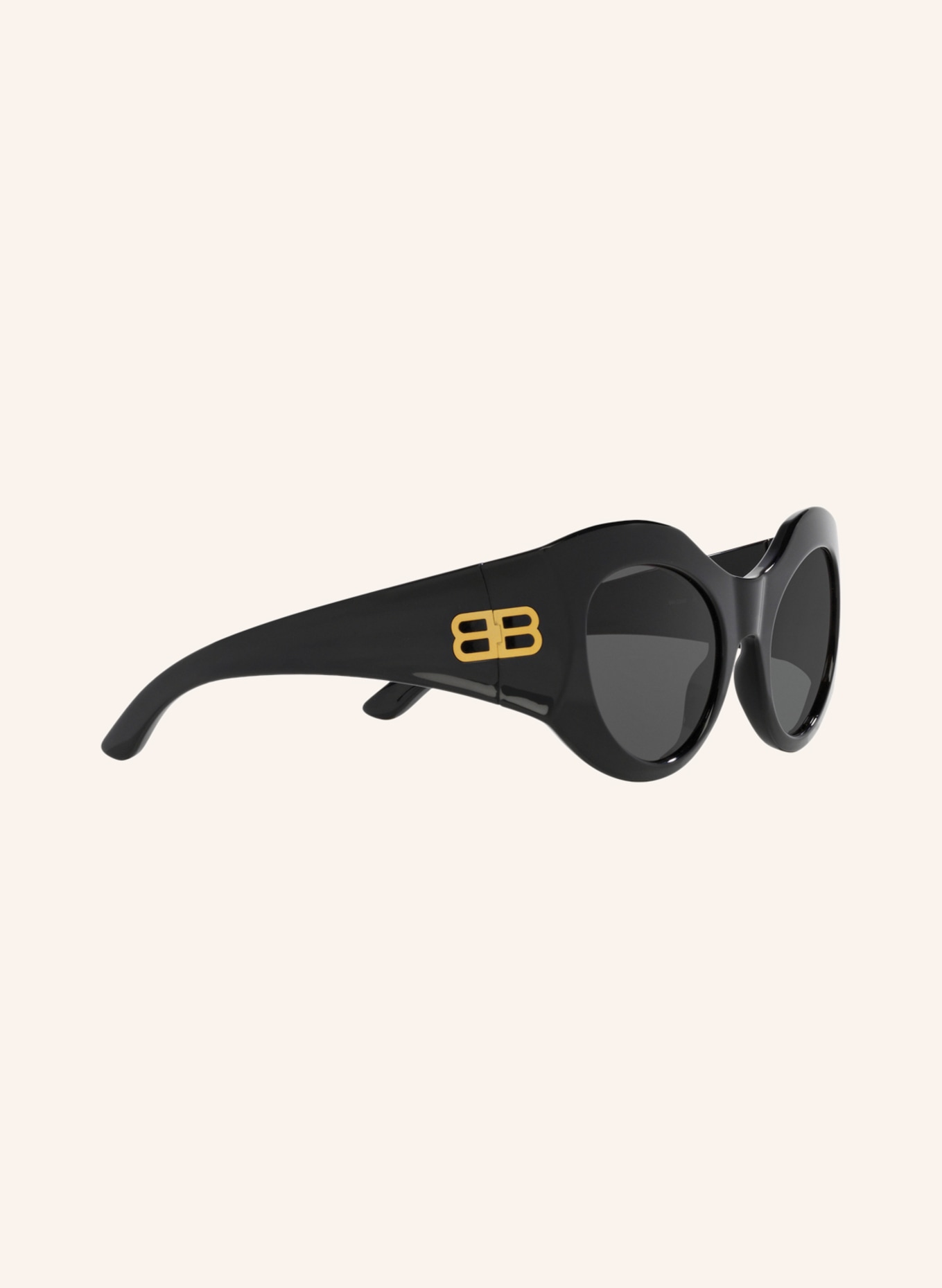 BALENCIAGA Sunglasses BB0256S, Color: 1100L1 - BLACK/DARK GRAY (Image 3)