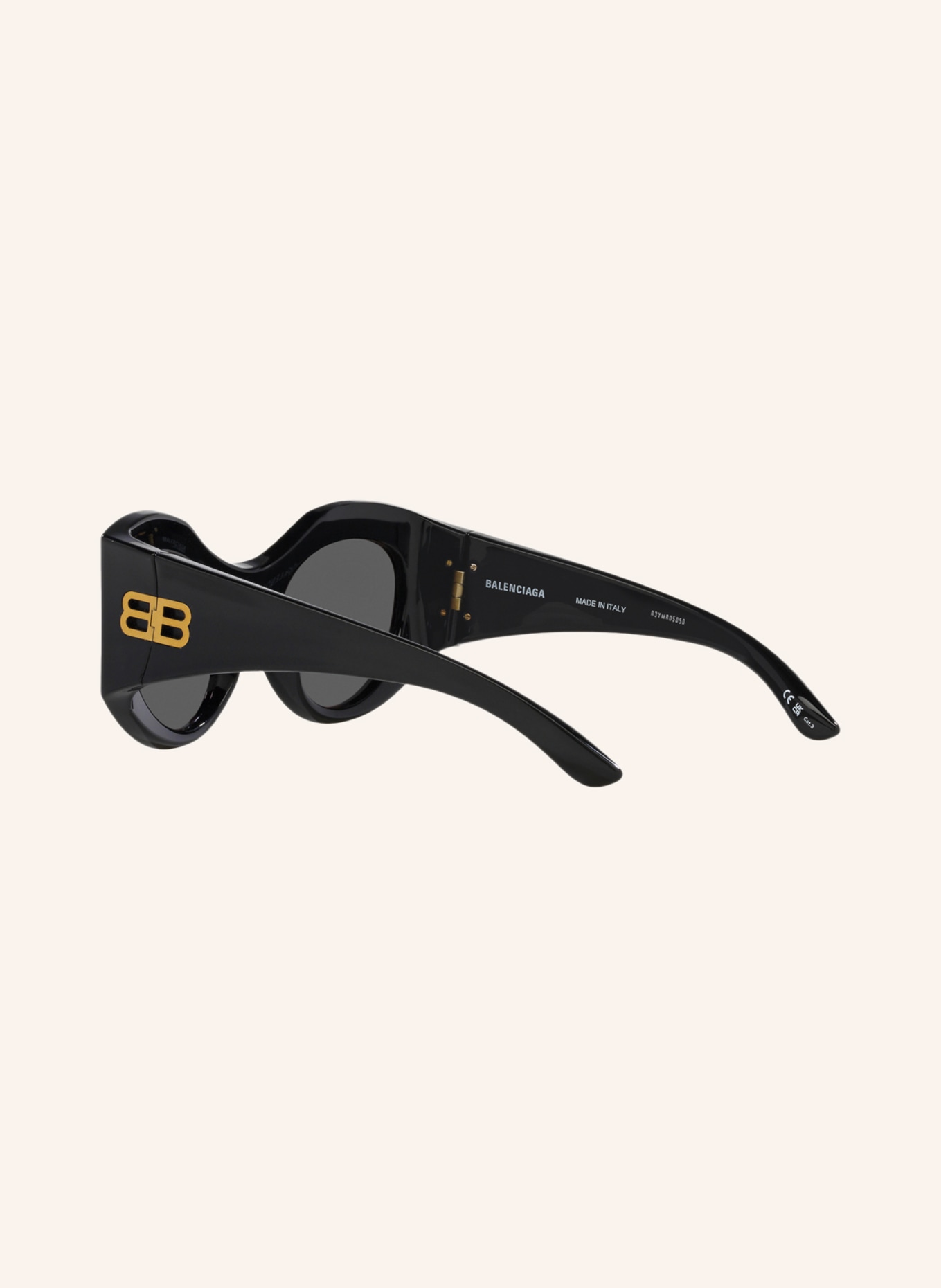 BALENCIAGA Sunglasses BB0256S, Color: 1100L1 - BLACK/DARK GRAY (Image 4)