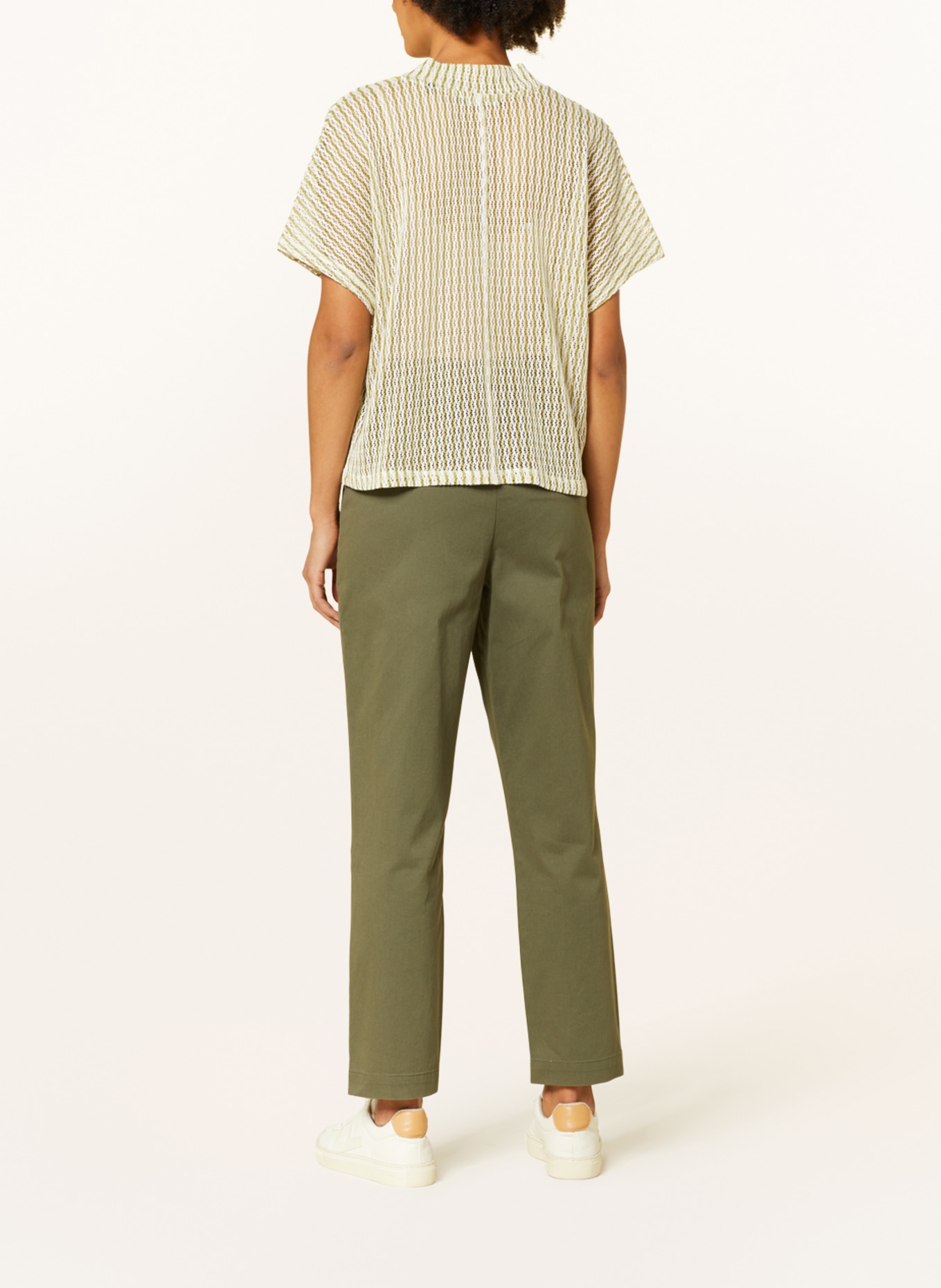 someday Knit shirt UMRENA, Color: WHITE/ LIGHT GREEN (Image 3)