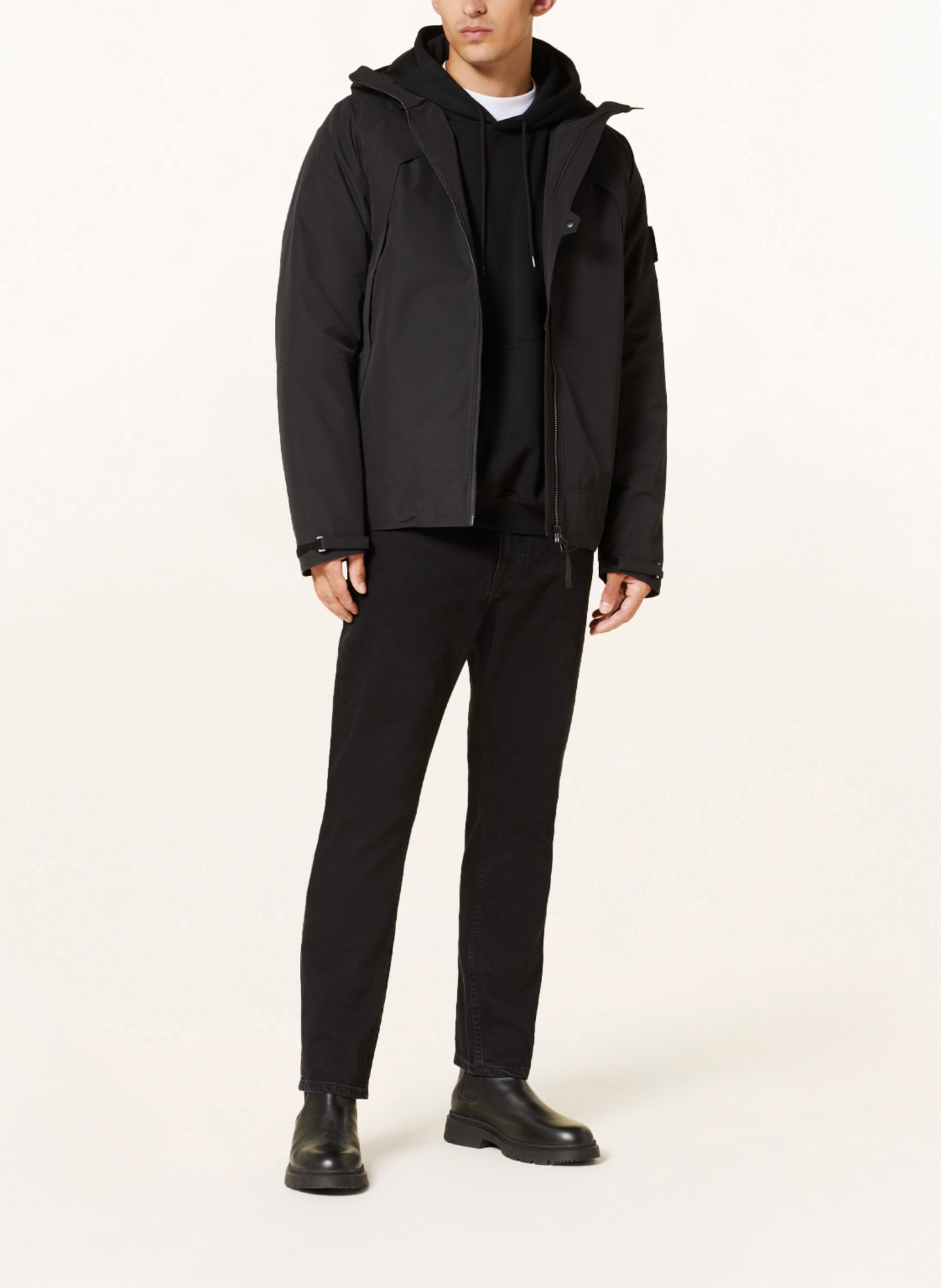 DIDRIKSONS Outdoor jacket ZINO, Color: BLACK (Image 2)