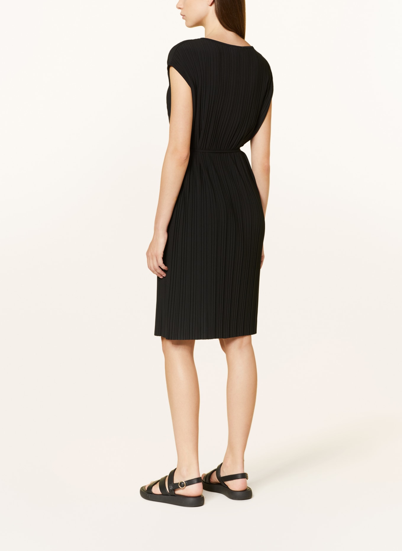 CARTOON Pleated dress in jersey, Color: BLACK (Image 3)