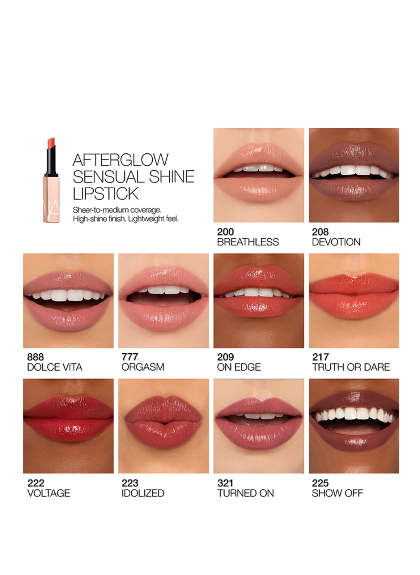 NARS AFTERGLOW SENSUAL SHINE LIPSTICK: IDOLIZED
