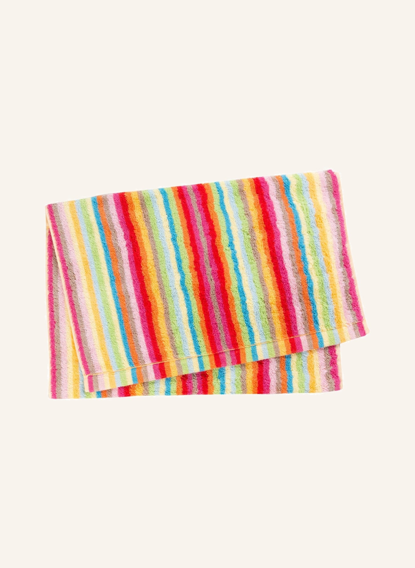 Cawö Handtuch LIFESTYLE STREIFEN, Farbe: PINK/ GRÜN/ ORANGE (Bild 2)