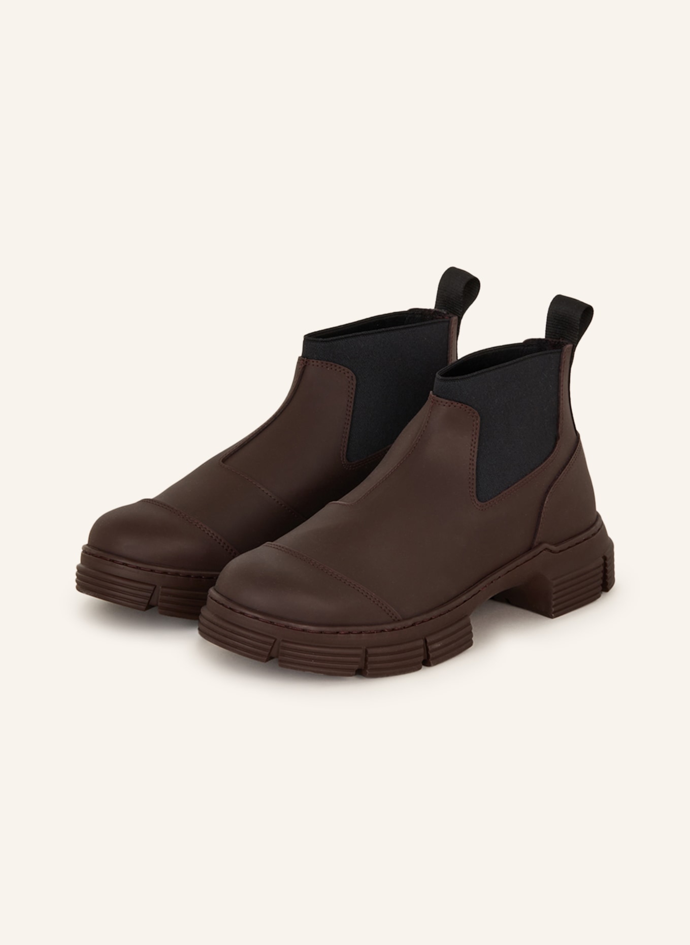 GANNI Chelsea-Boots, Farbe: DUNKELROT/ SCHWARZ (Bild 1)