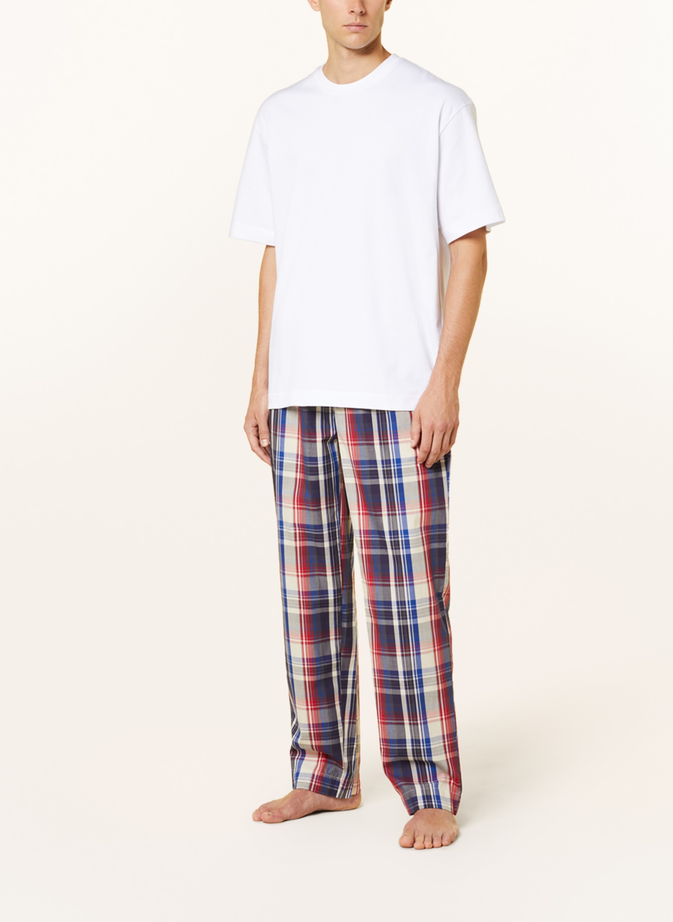 JOCKEY Spodnie od piżamy EVERDAY SOFT WASH, Kolor: NIEBIESKI/ CZERWONY/ ECRU (Obrazek 2)