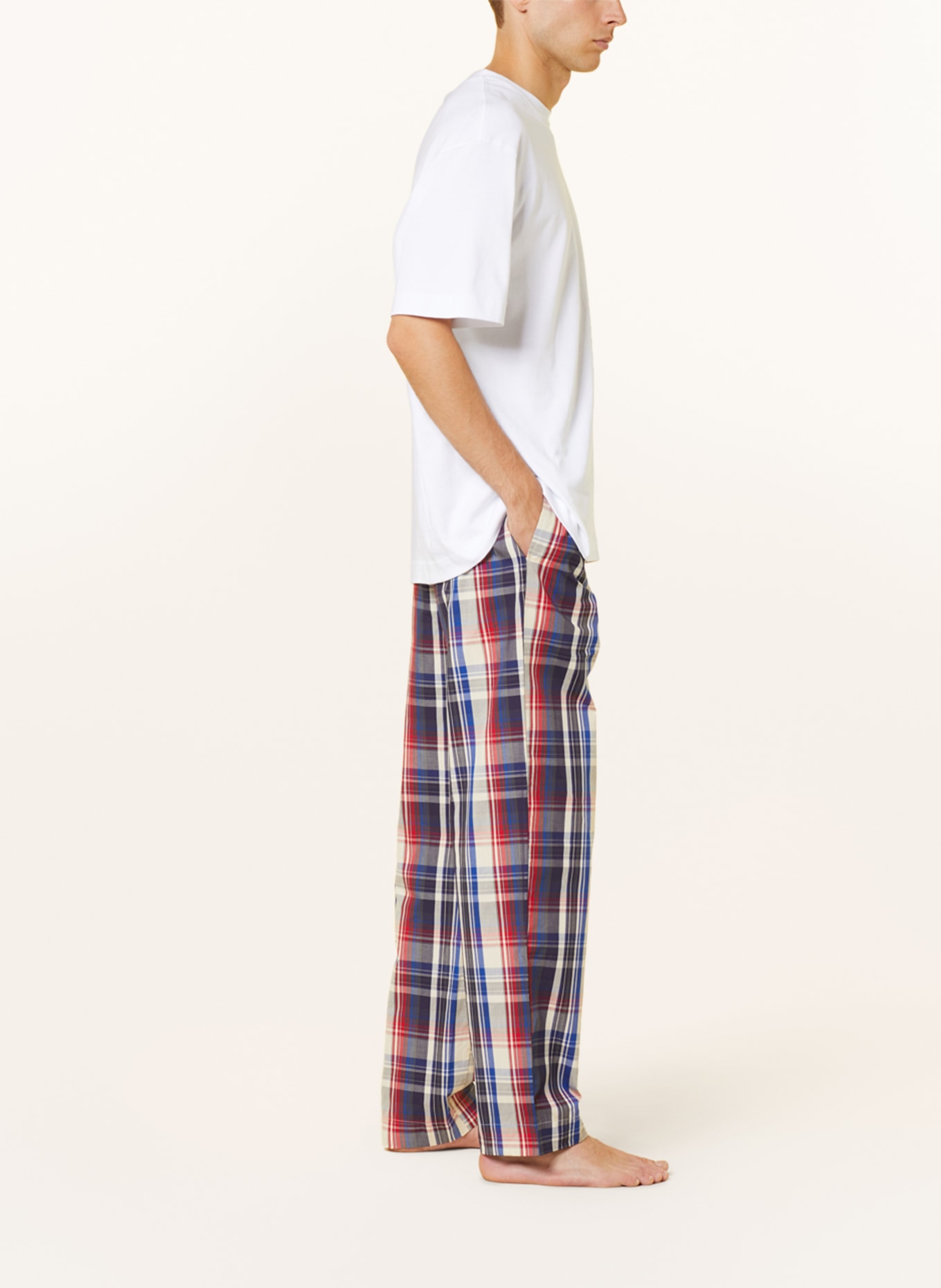 JOCKEY Spodnie od piżamy EVERDAY SOFT WASH, Kolor: NIEBIESKI/ CZERWONY/ ECRU (Obrazek 4)