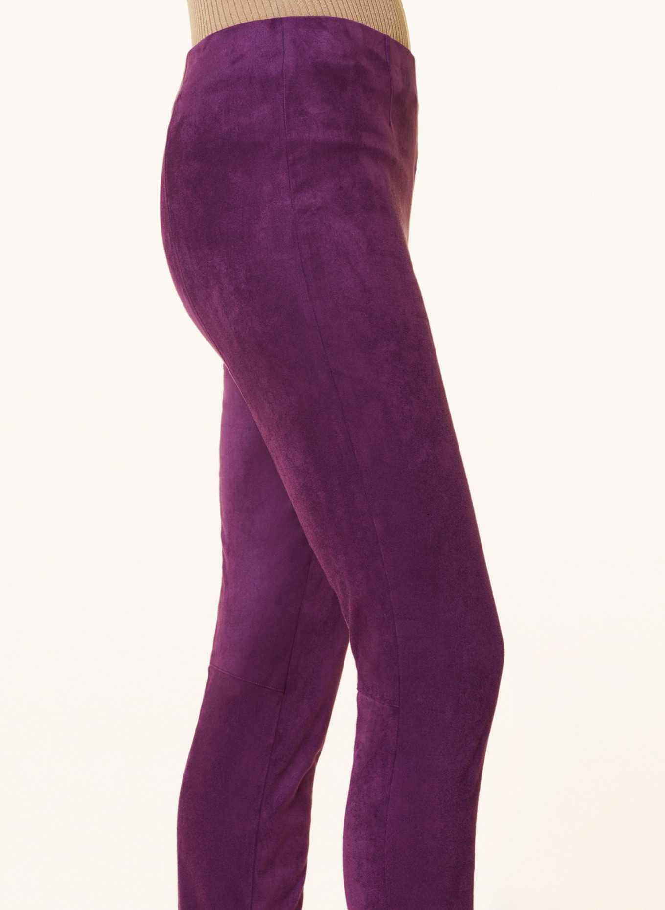 RAFFAELLO ROSSI 7/8 trousers PENNY in leather look, Color: PURPLE (Image 5)