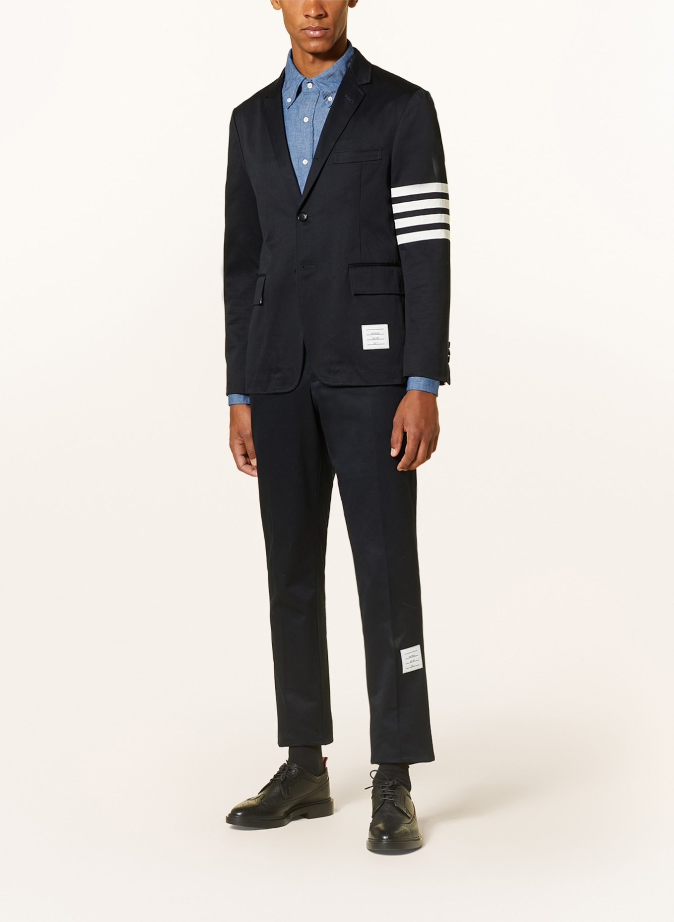 THOM BROWNE. Shirt straight fit, Color: BLUE (Image 2)