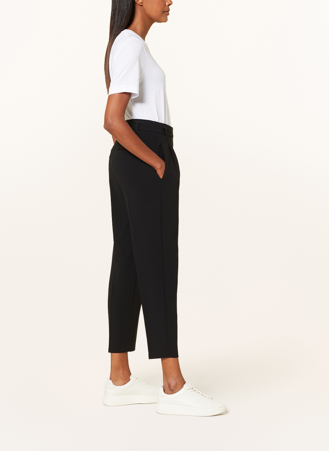BOSS Paperbag trousers TAPIA, Color: BLACK (Image 4)