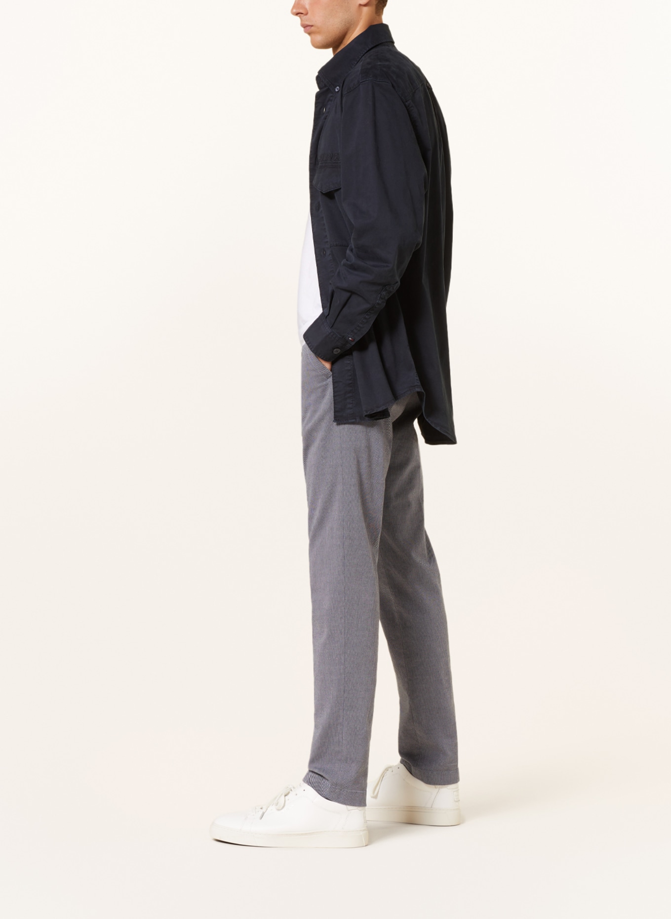 CINQUE Chinos CIBRODY Slim Fit, Color: DARK BLUE/ GRAY (Image 4)