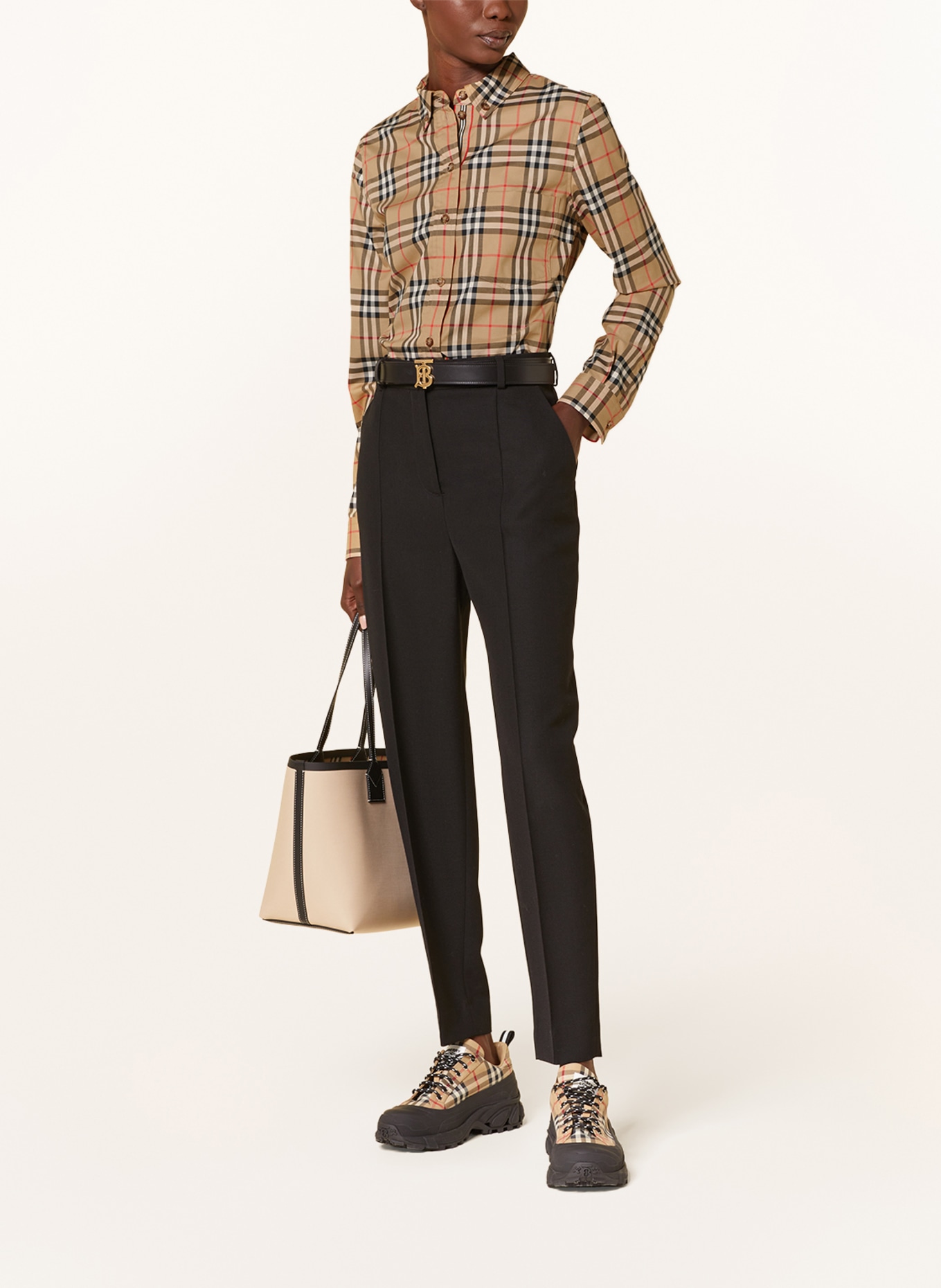 BURBERRY Shirt blouse LAPWING, Color: BROWN/ BLACK/ RED (Image 2)