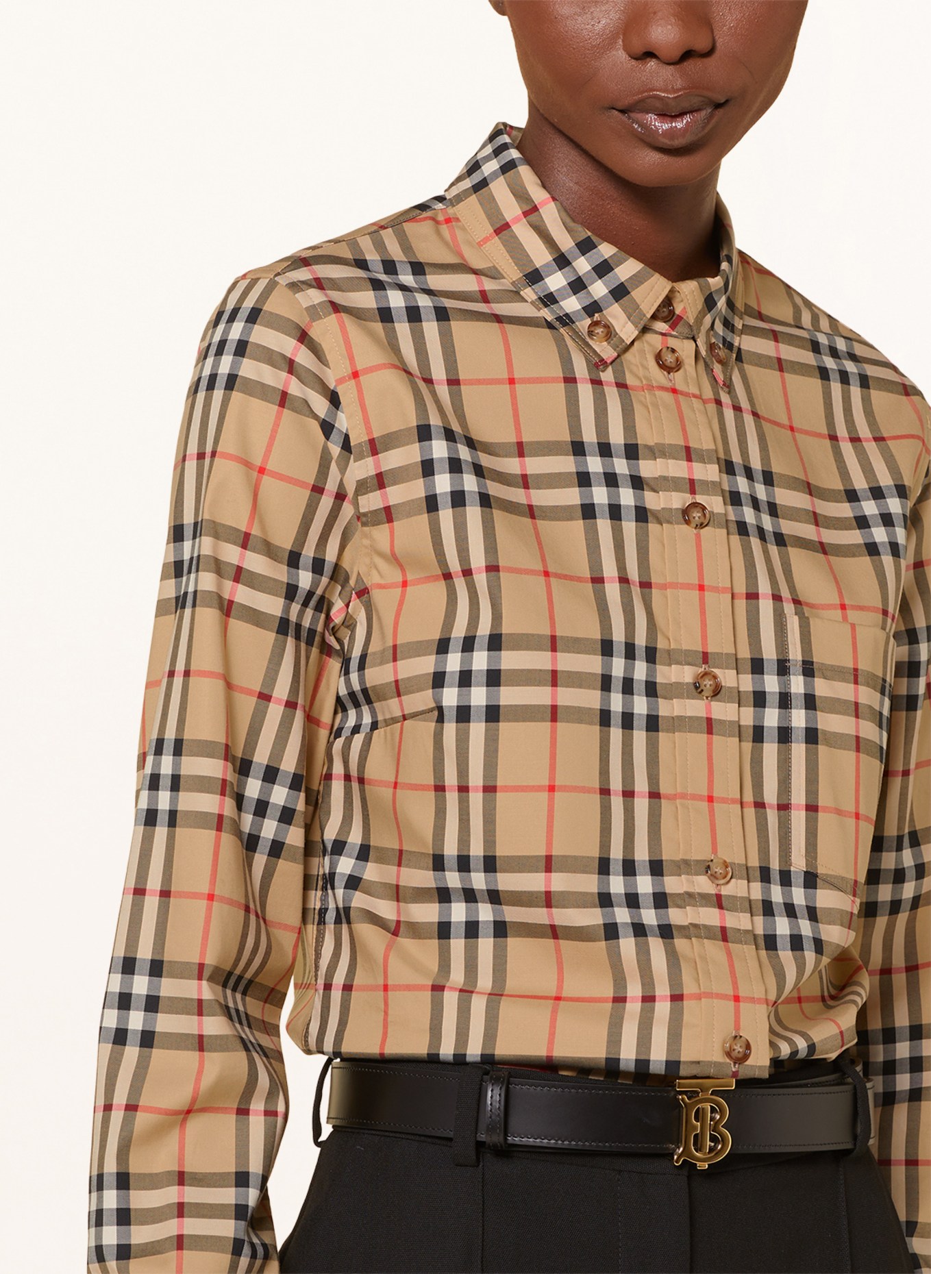 BURBERRY Shirt blouse LAPWING, Color: BROWN/ BLACK/ RED (Image 5)